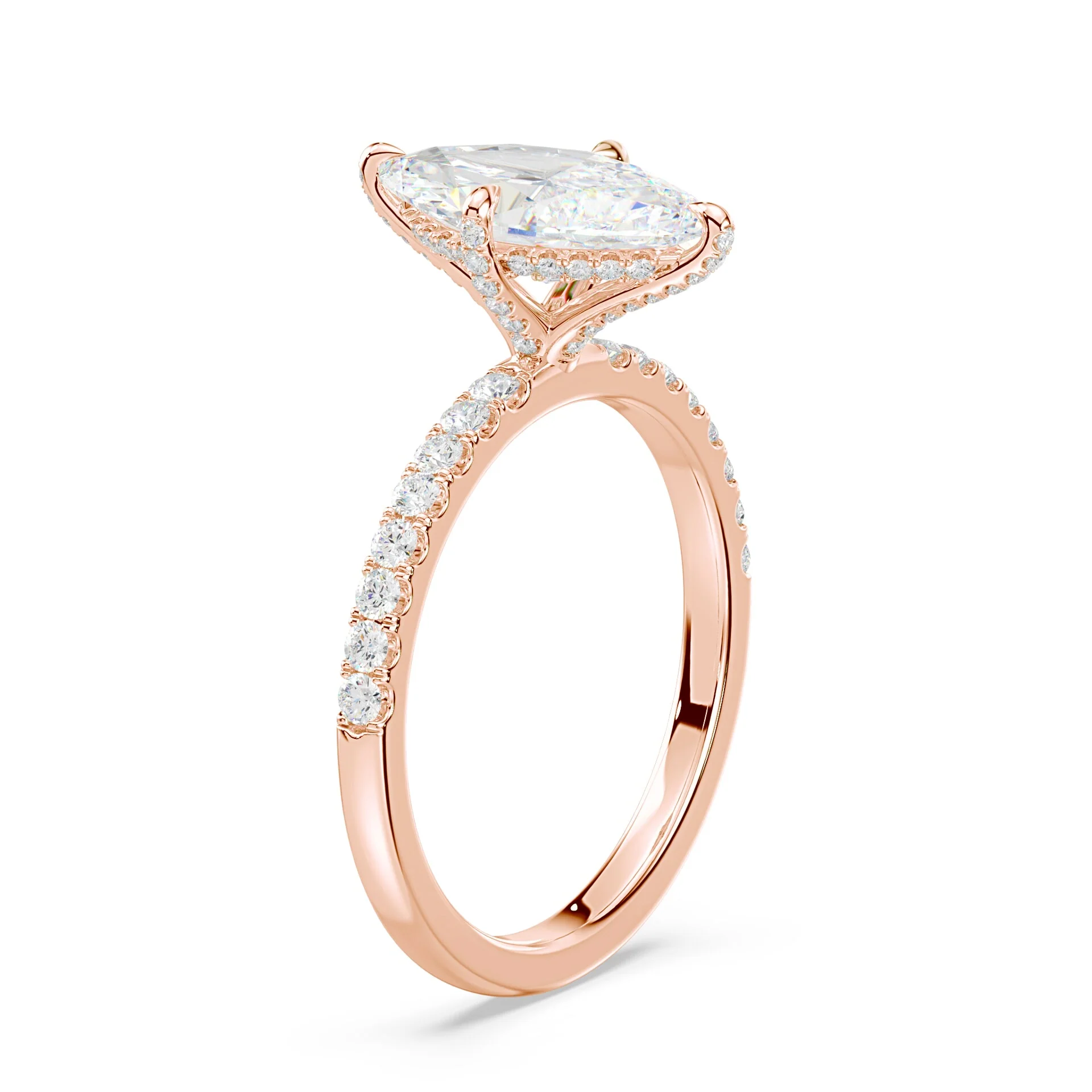 Marquise Allover Pave Engagement Ring - Image 2