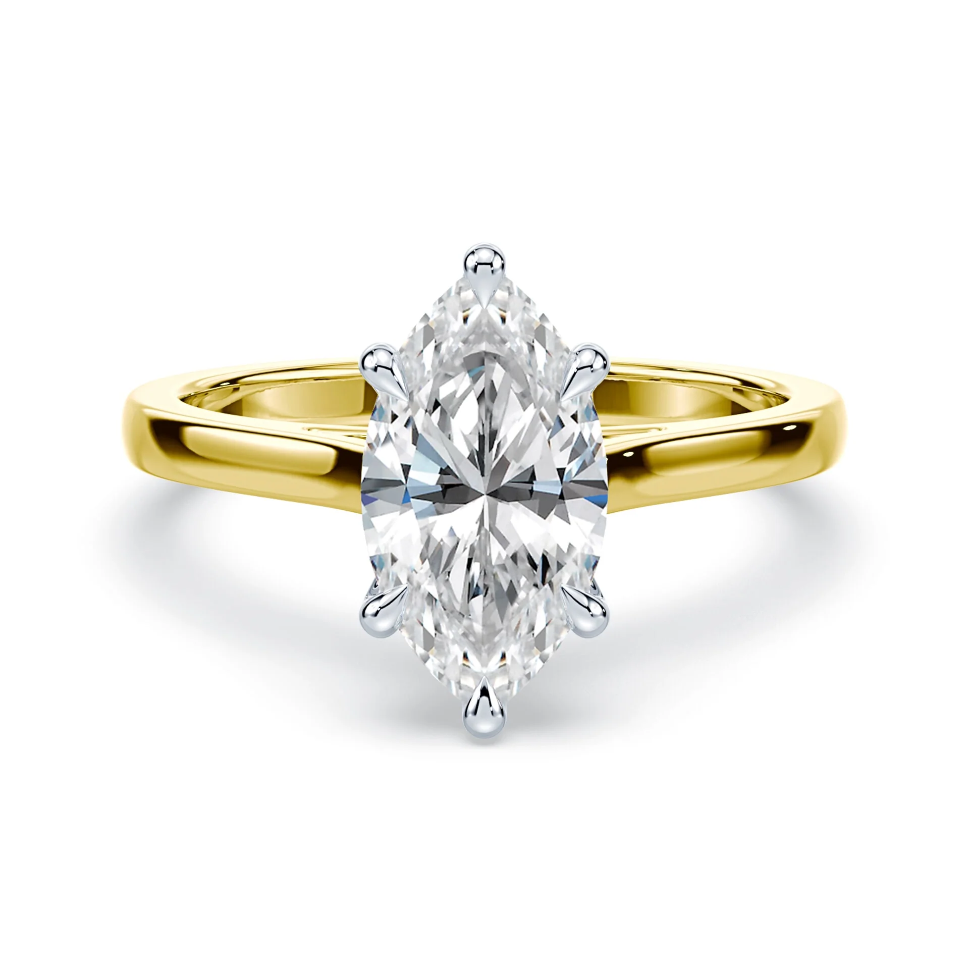 Marquise Cut Cathedral Ring
