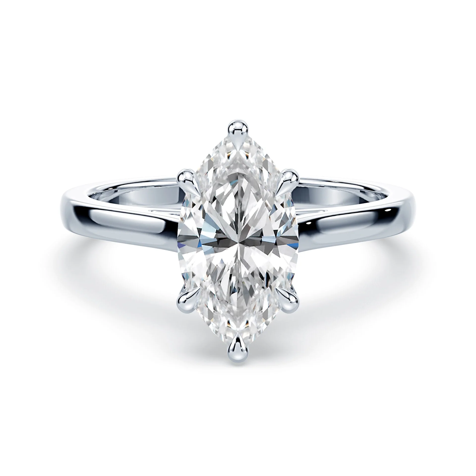 Marquise Cut Cathedral Ring