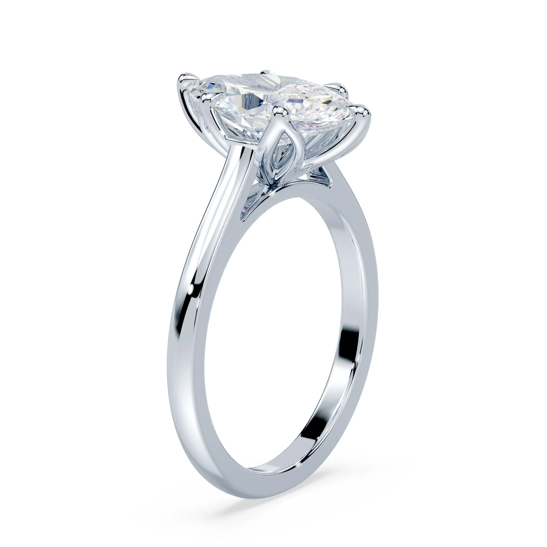 Marquise Tulip Cathedral Ring - Image 2