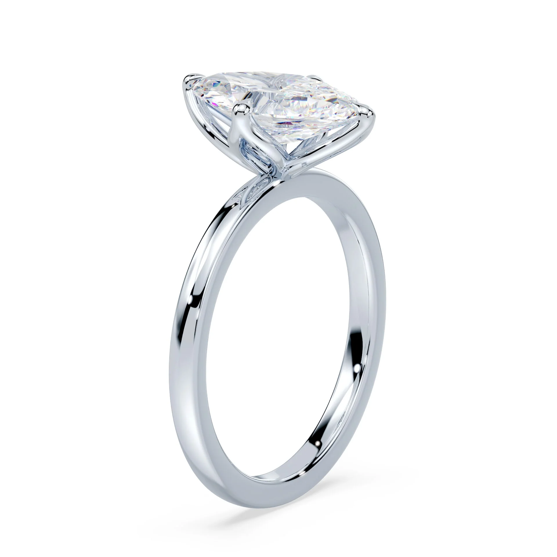 Marquise Cut Tulip Engagement Ring - Image 2