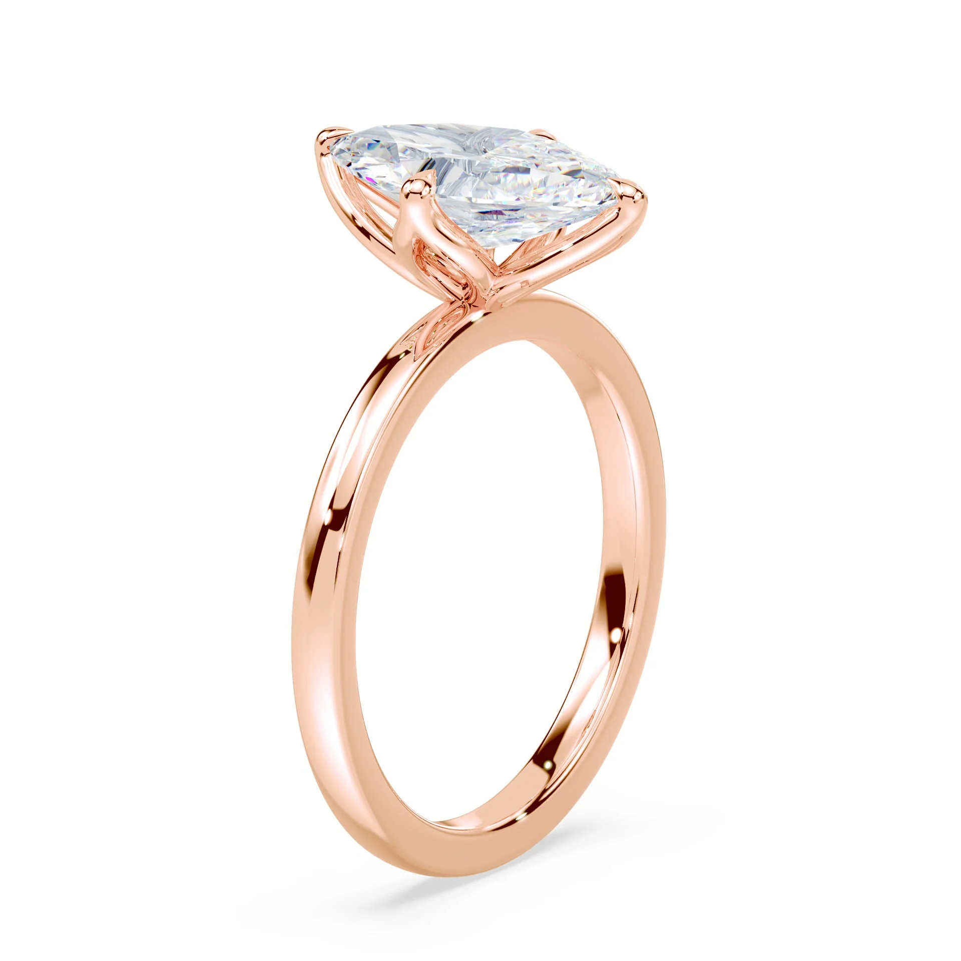 Marquise Cut Tulip Engagement Ring - Image 2