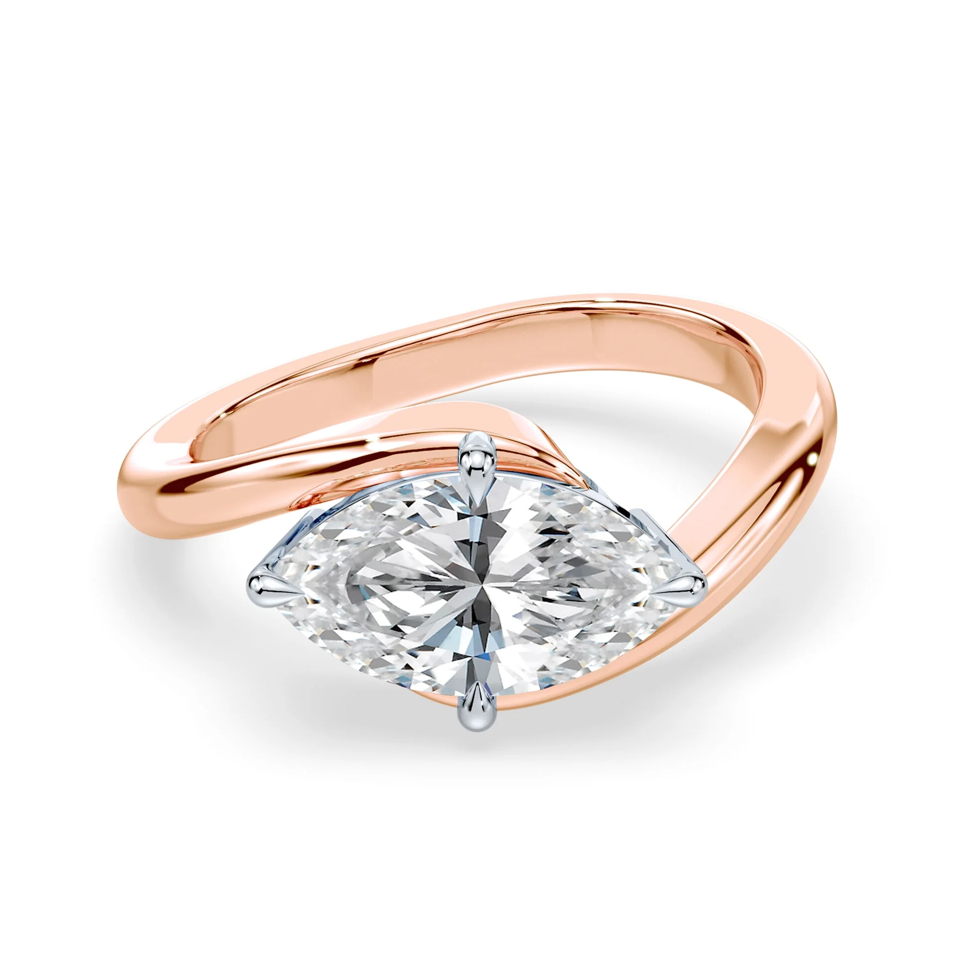Marquise Bypass Ring