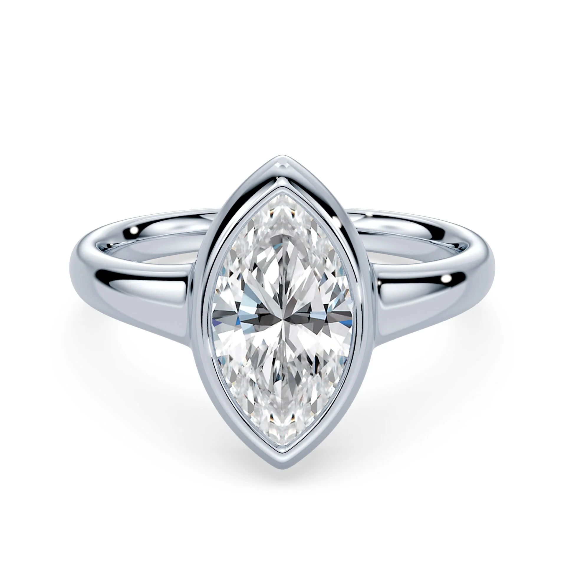 Marquise Cut Wide Bezel Ring