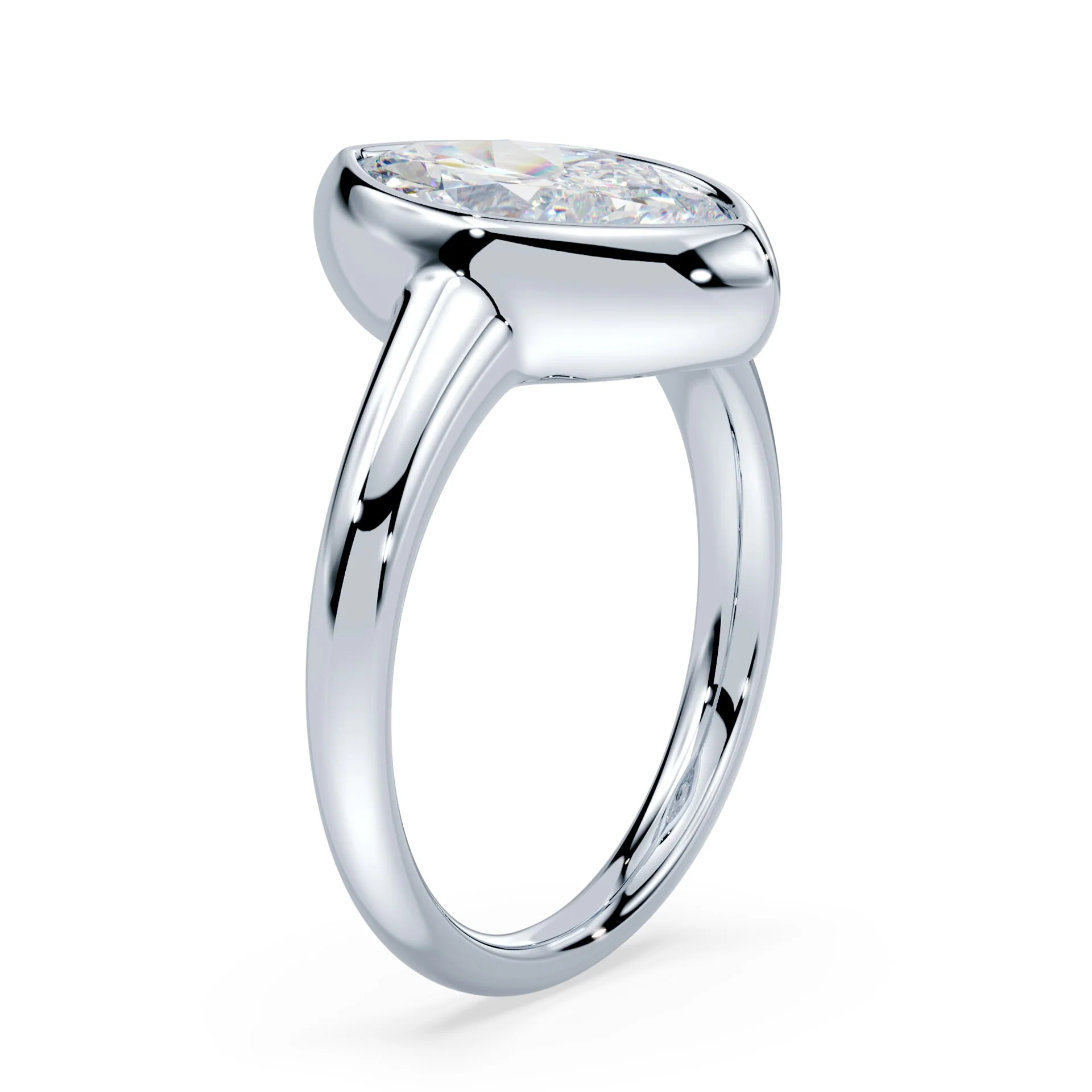 Marquise Cut Wide Bezel Ring - Image 2
