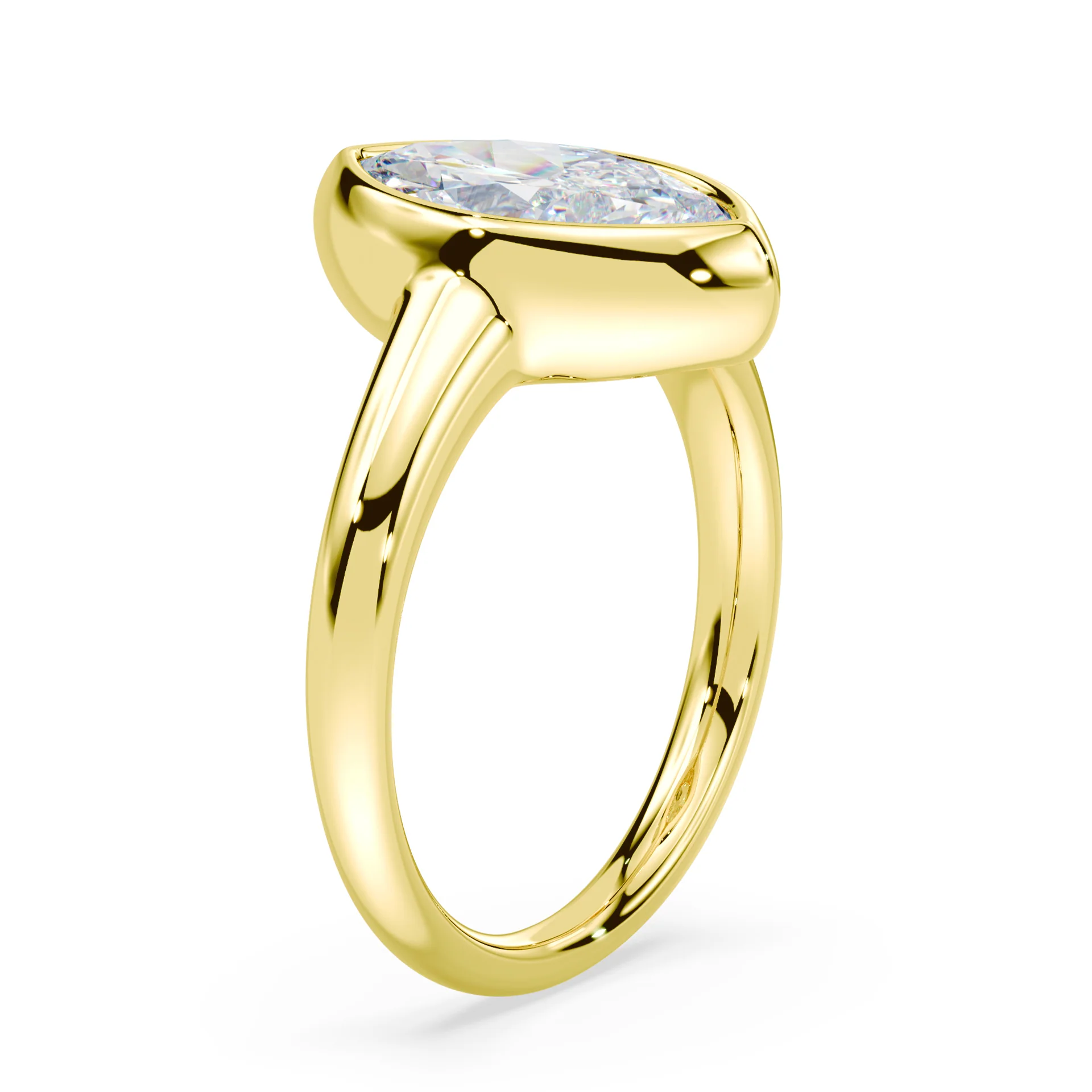 Marquise Cut Wide Bezel Ring - Image 2