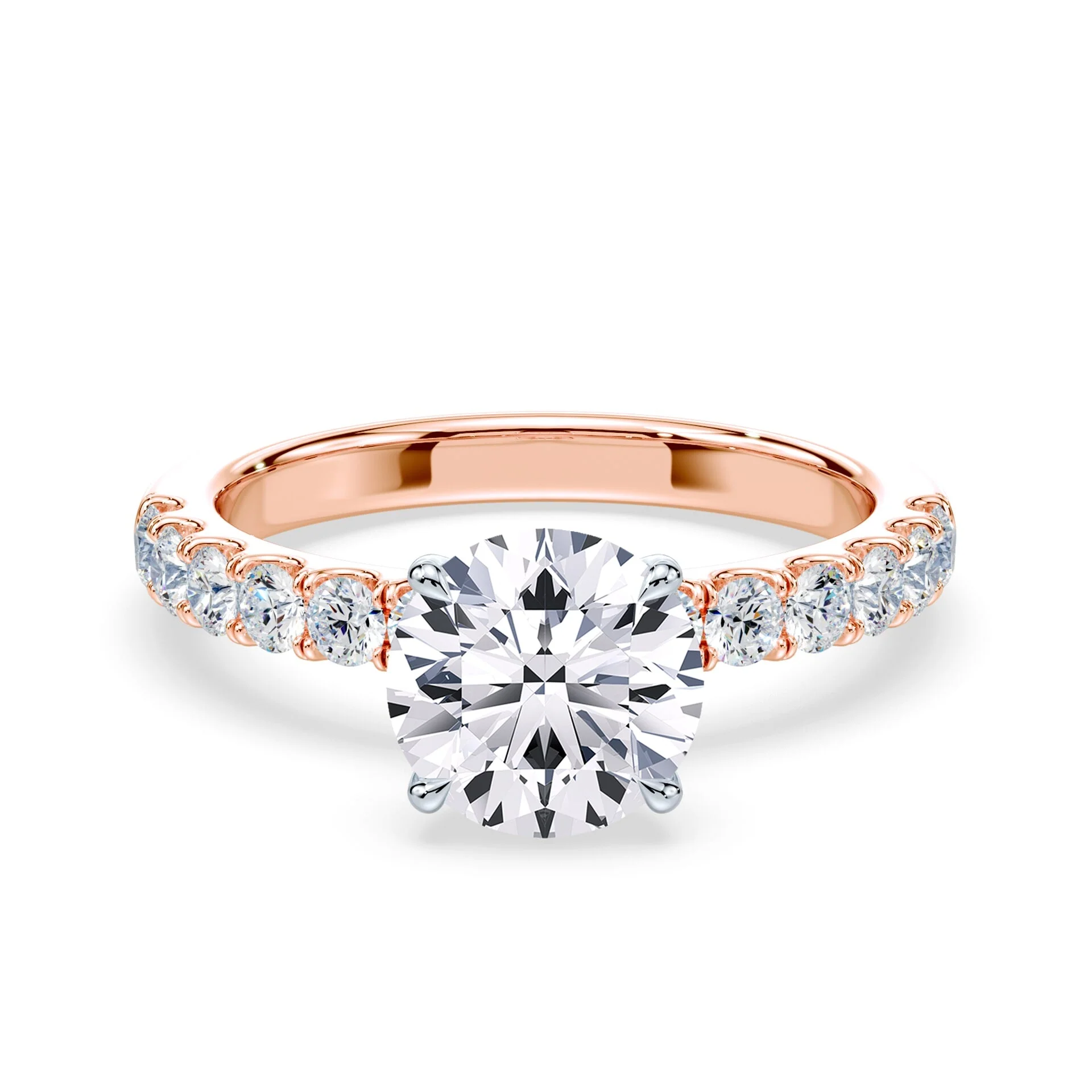 Hidden Halo Medium Pave Ring