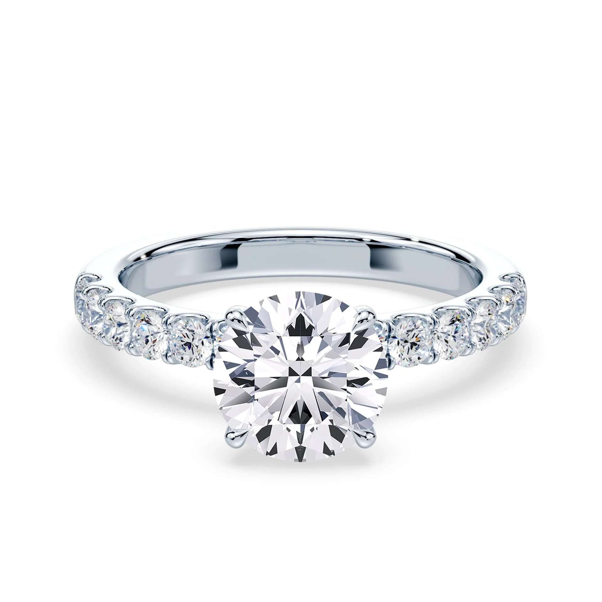Hidden Halo Medium Pave Ring