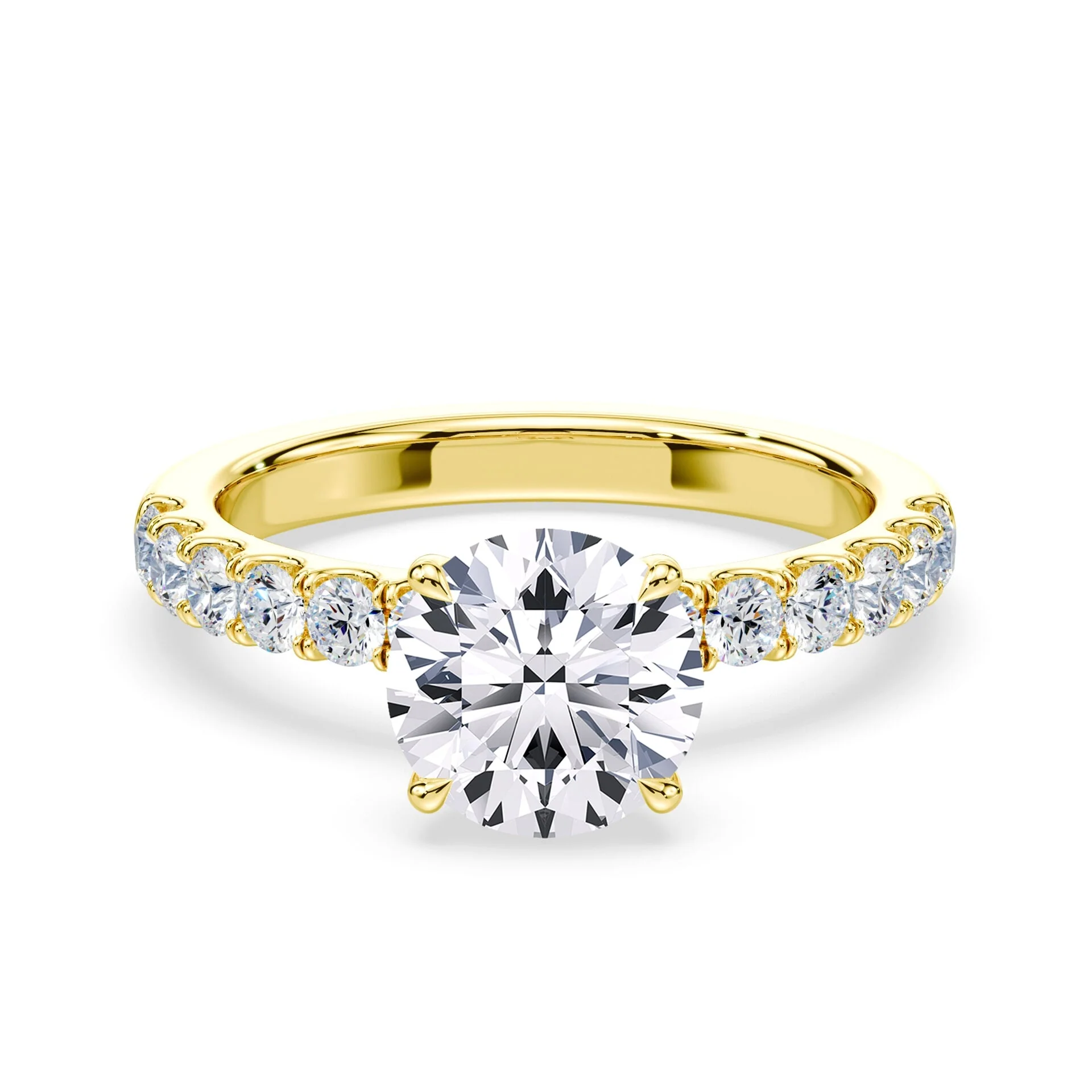 Hidden Halo Medium Pave Ring