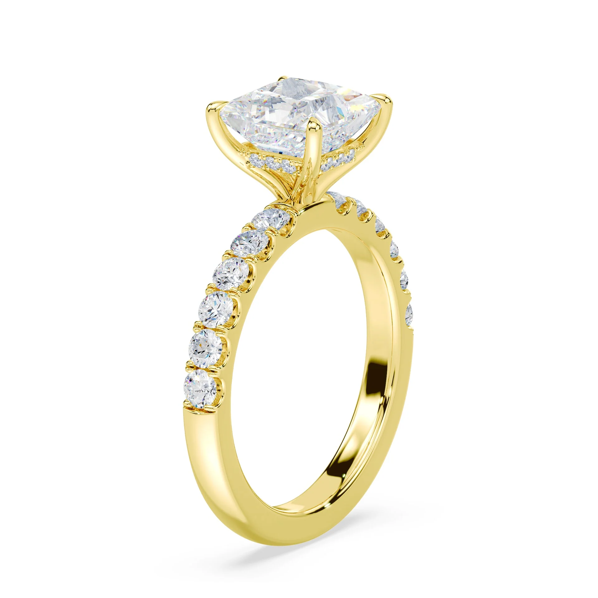 Princess Hidden Halo Medium Pave Ring - Image 2