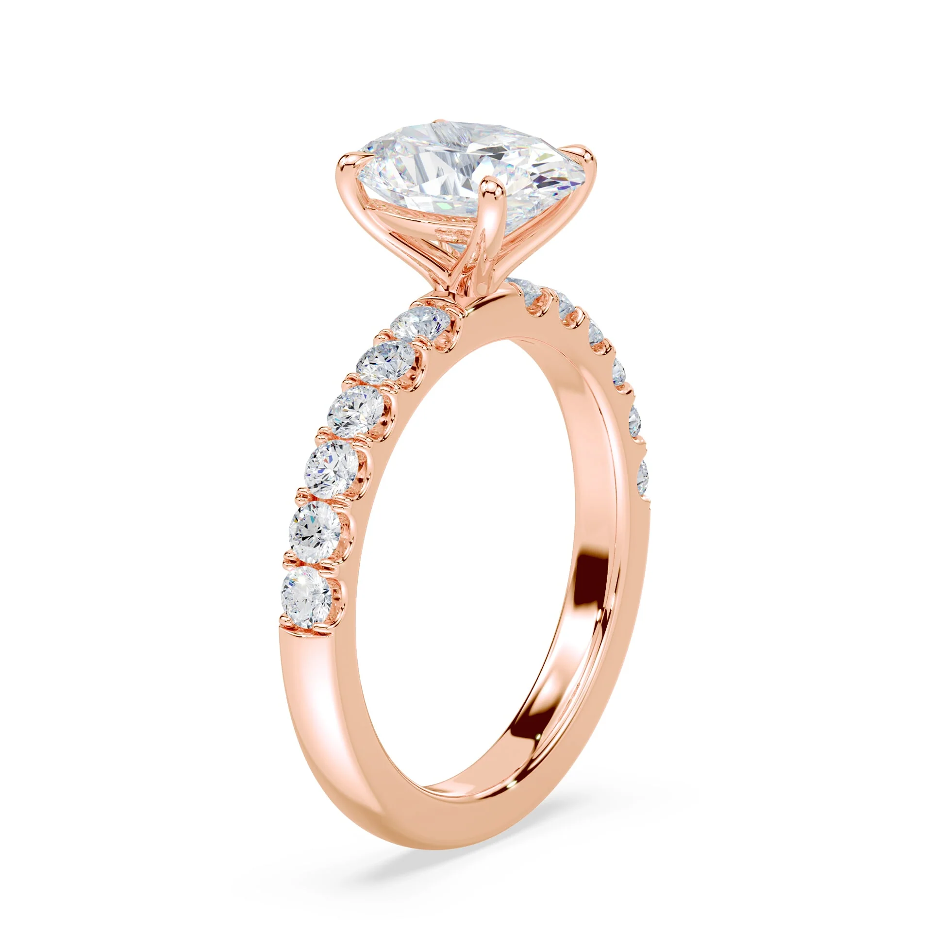 Oval Medium Pave Ring - Image 2