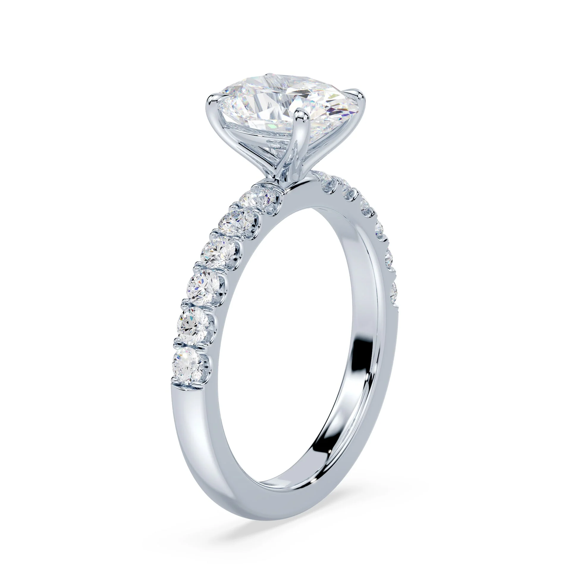 Oval Medium Pave Ring - Image 2