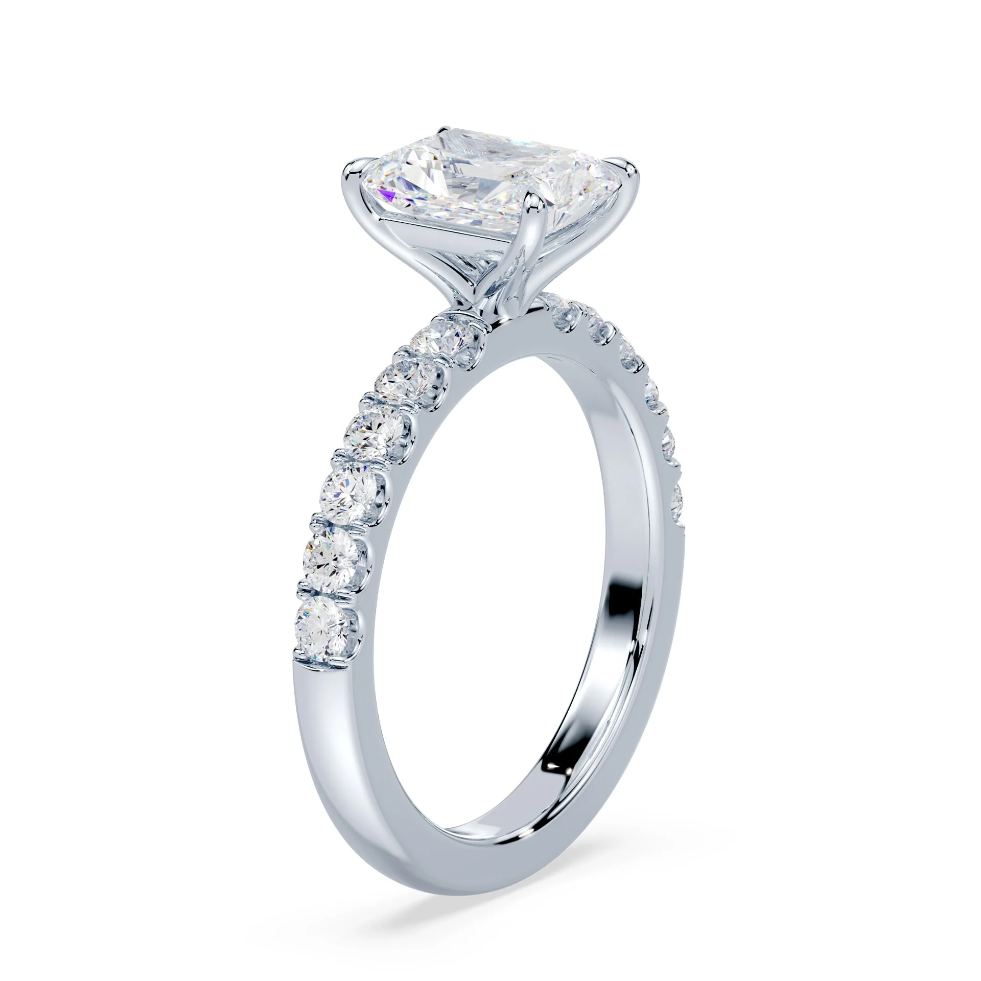 Radiant Cut Medium Pave Ring - Image 2
