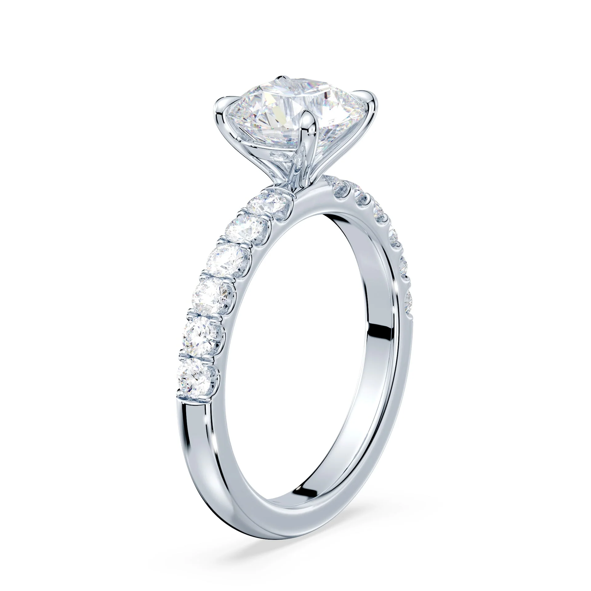 Medium Pave Engagement Ring - Image 2