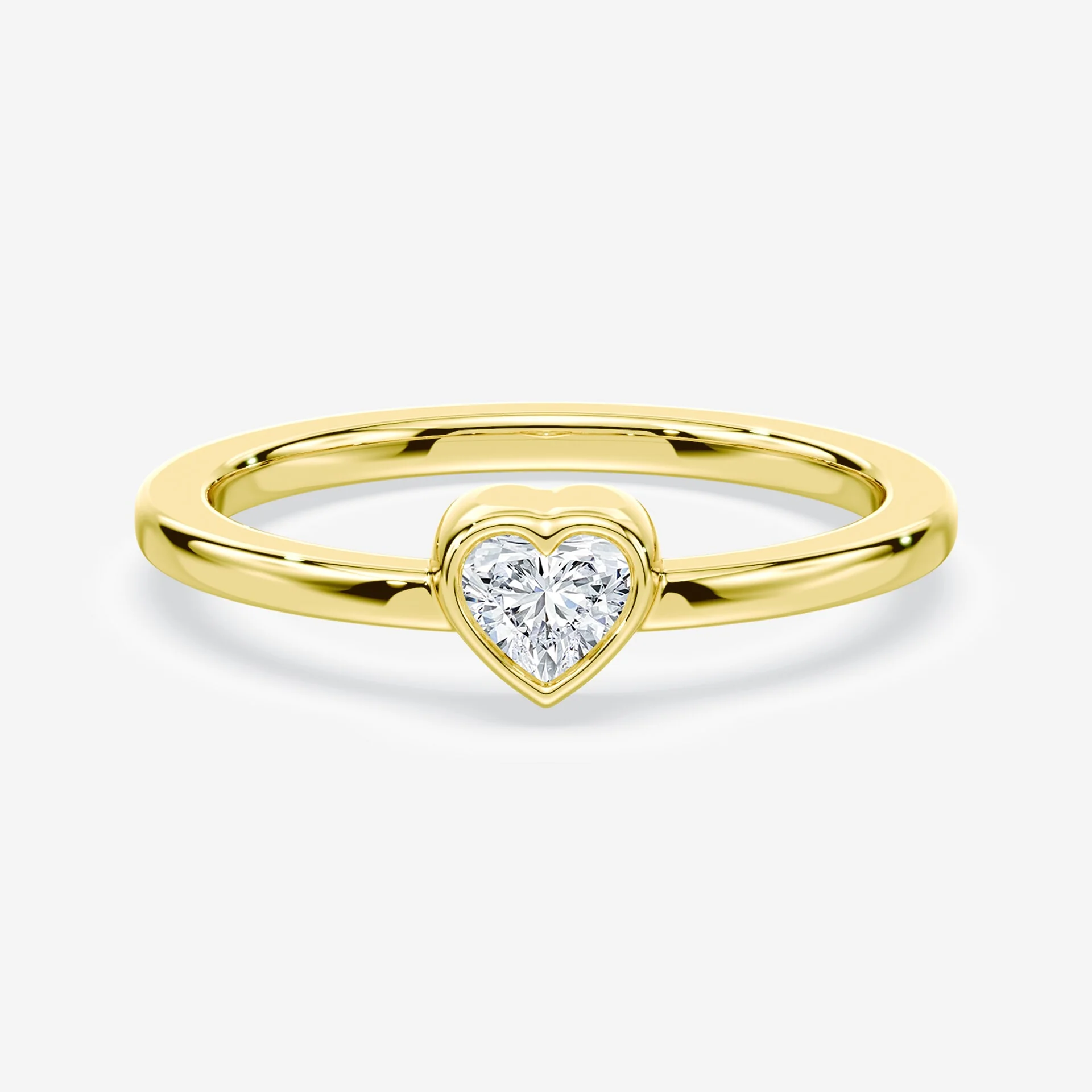 Heart Shaped Mini Bezel Ring