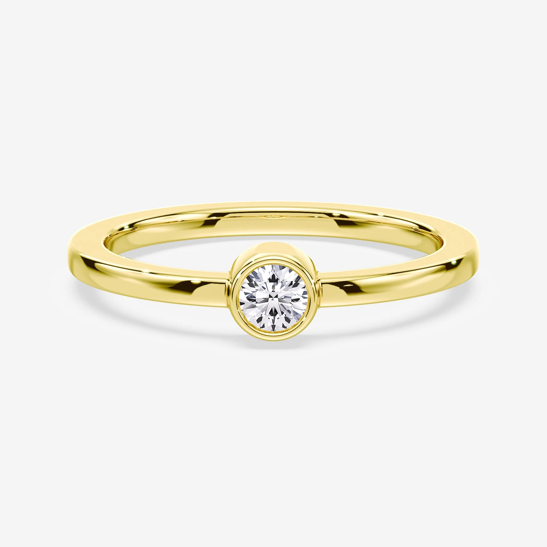 Mini Bezel Lab Diamond Ring
