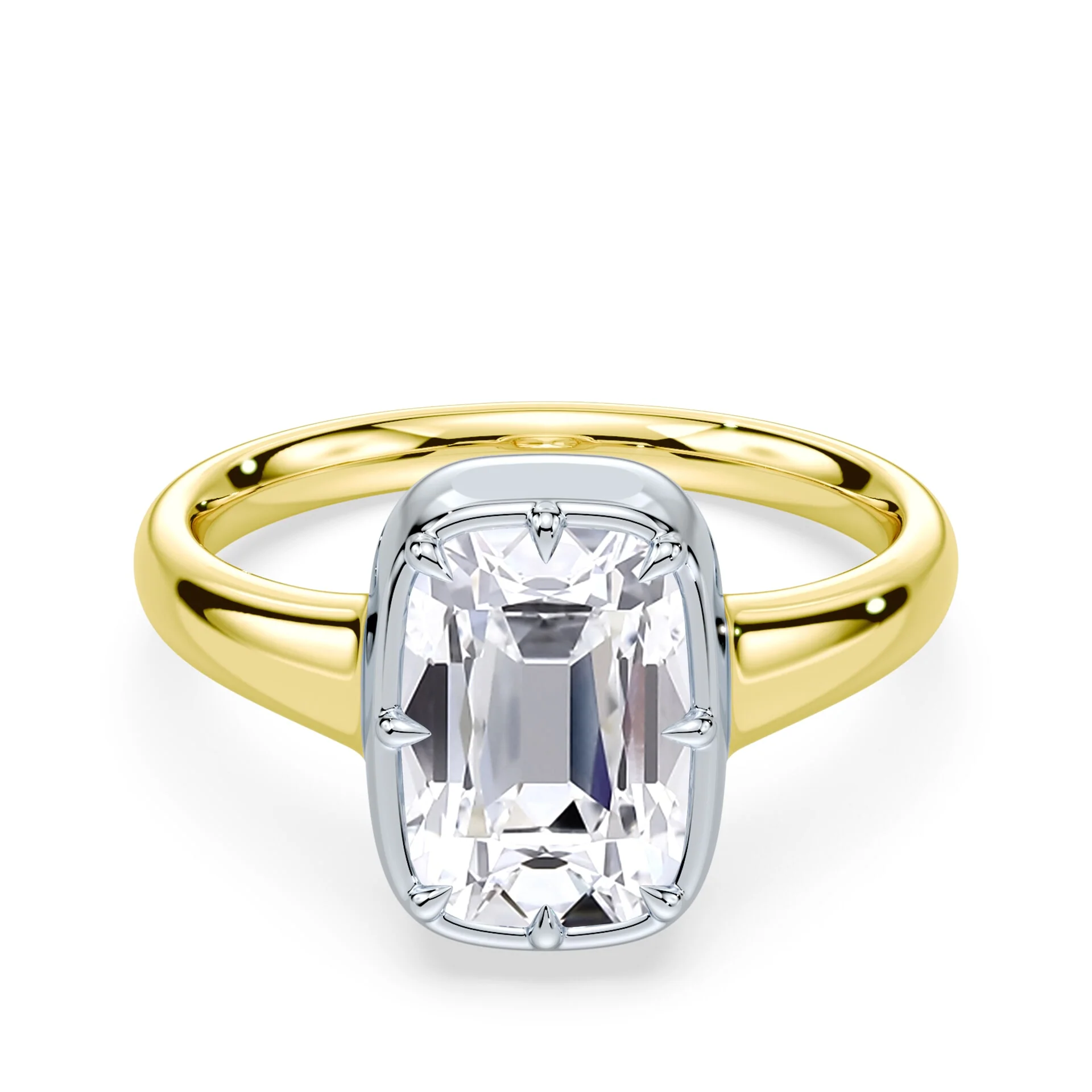 Old Mine Cut Button Back Ring