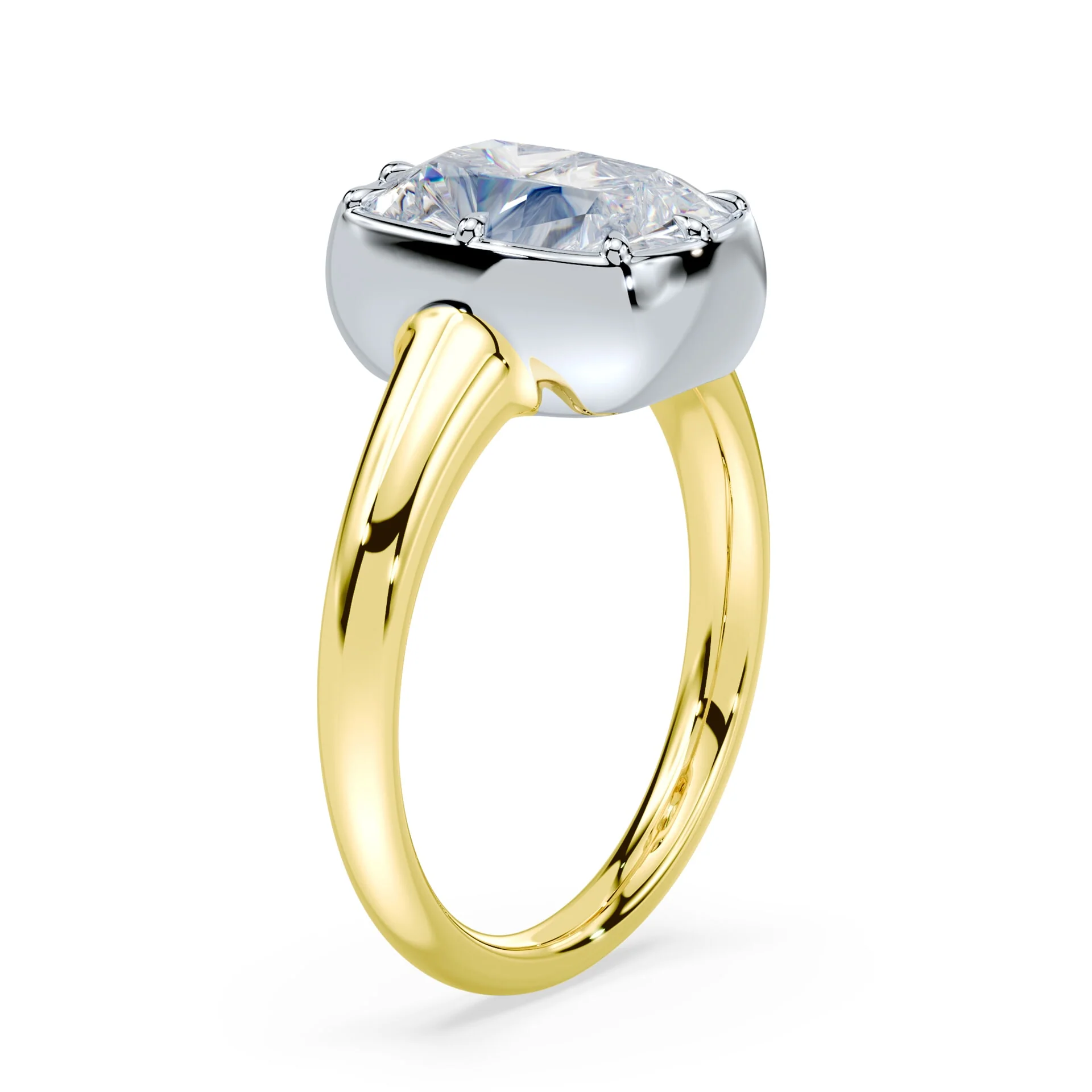 Old Mine Cut Button Back Ring - Image 2