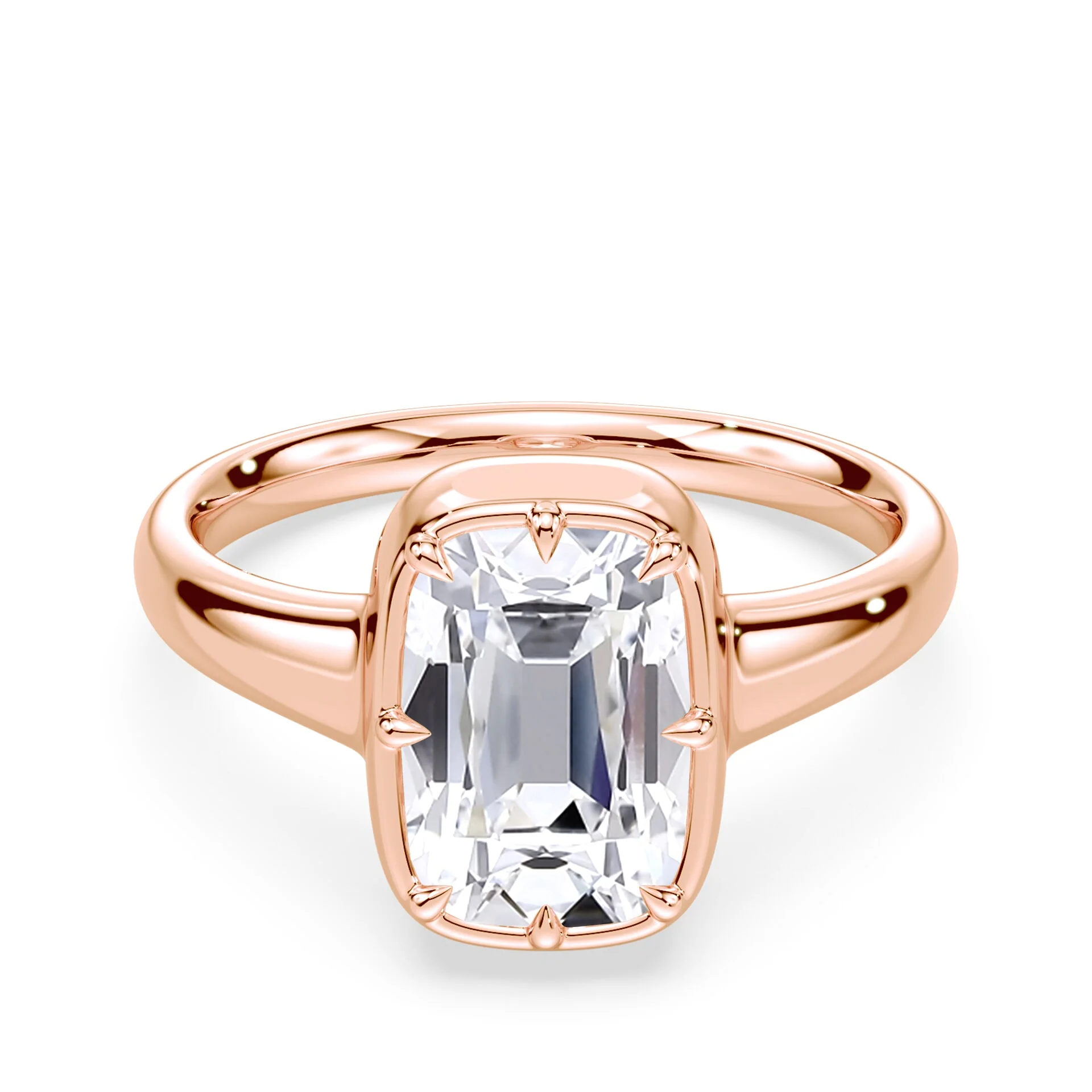 Old Mine Cut Button Back Ring