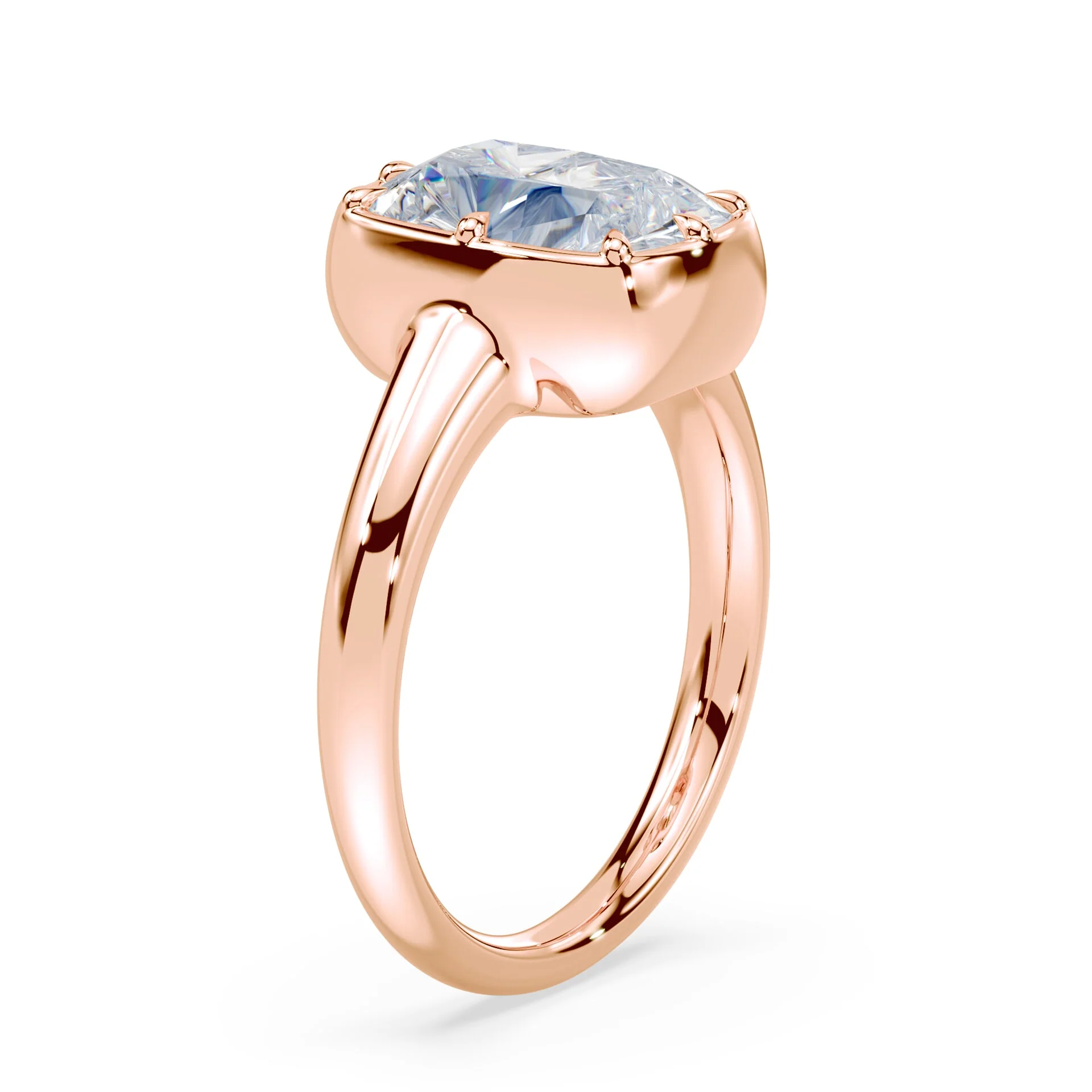 Old Mine Cut Button Back Ring - Image 2