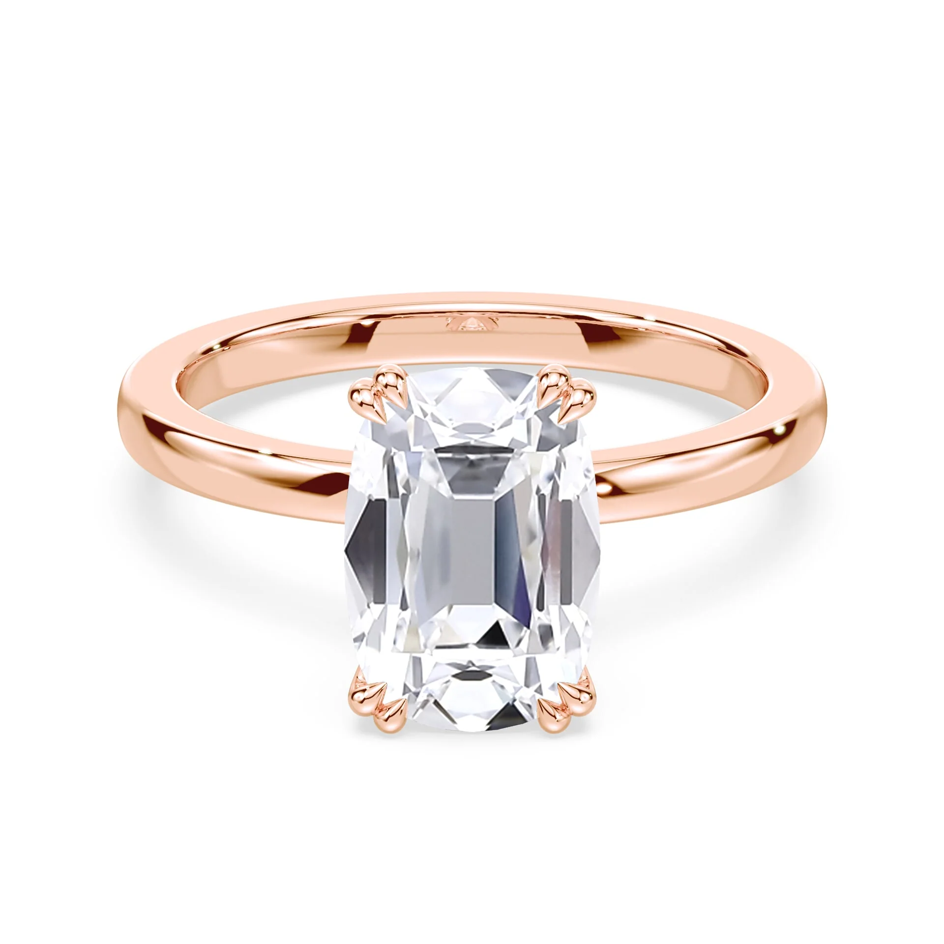Old Mine Double Prong Half Hidden Halo