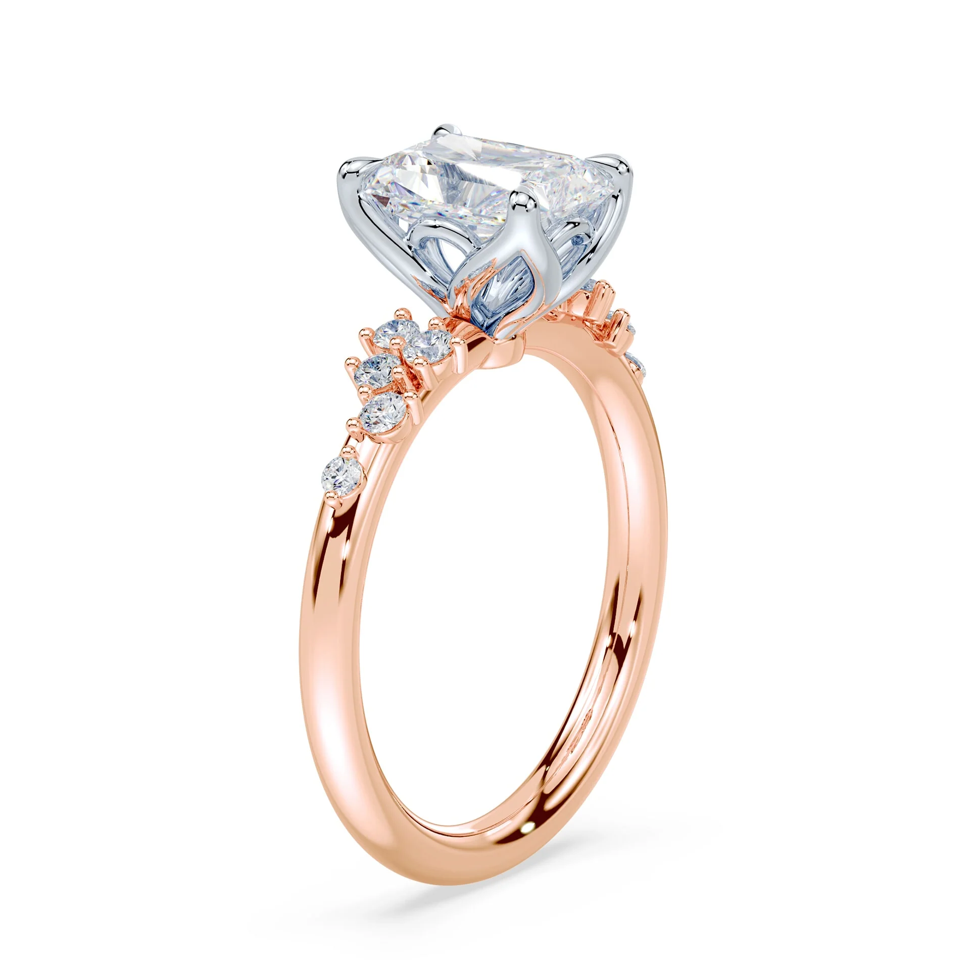 Old Mine Cut Petals Cluster Ring - Image 2