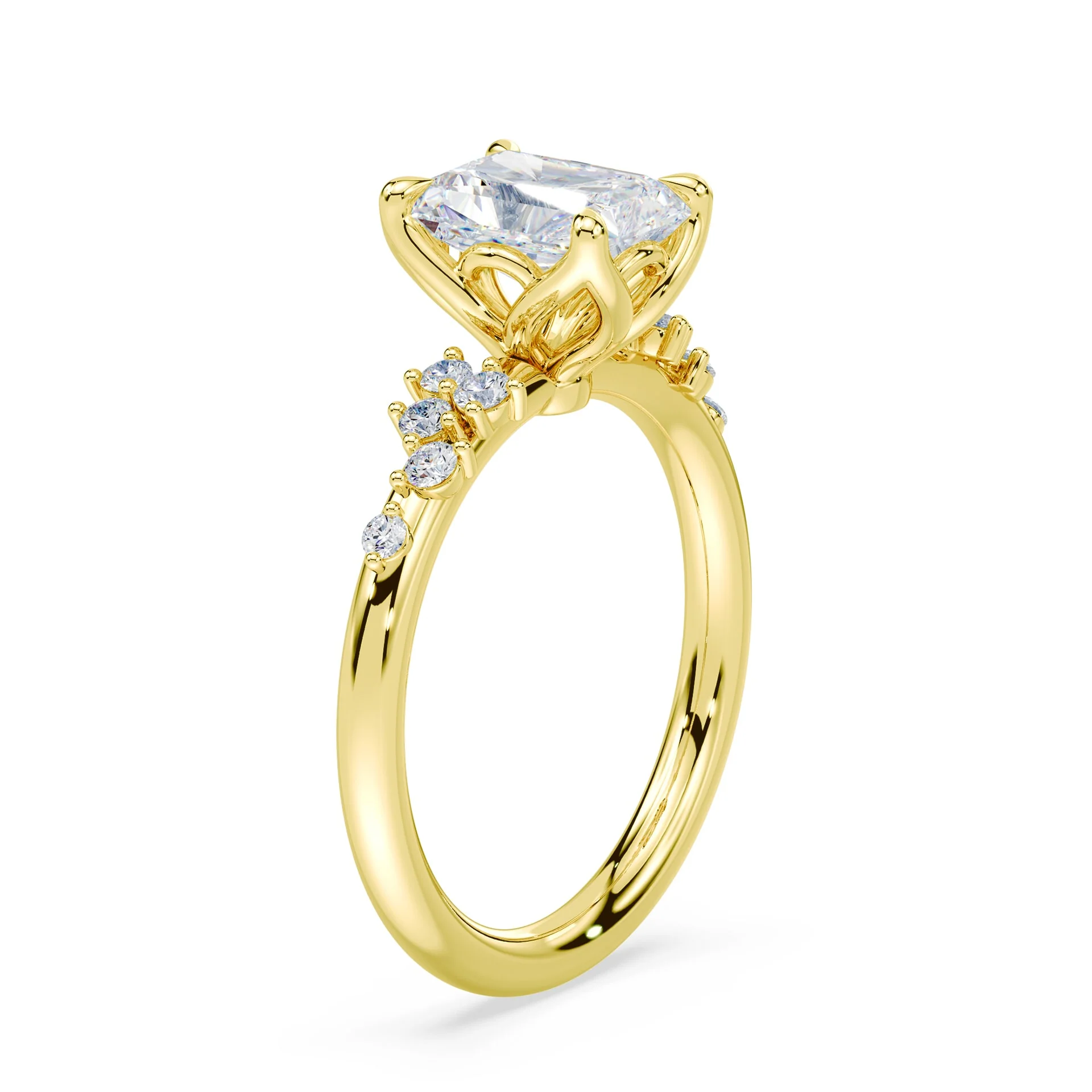 Old Mine Cut Petals Cluster Ring - Image 2