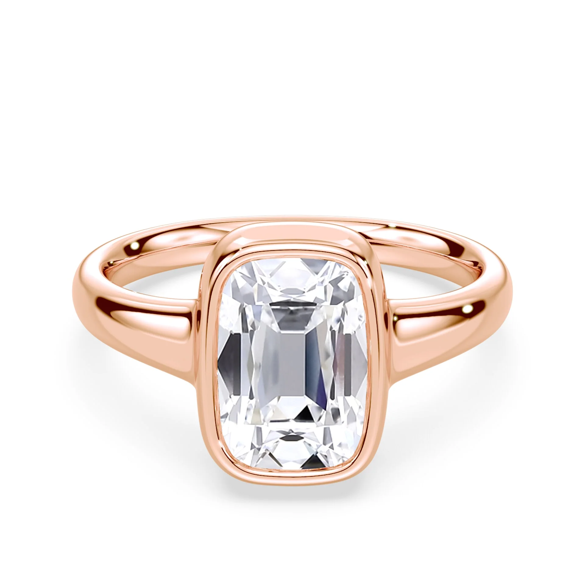 Old Mine Cut Wide Bezel Ring
