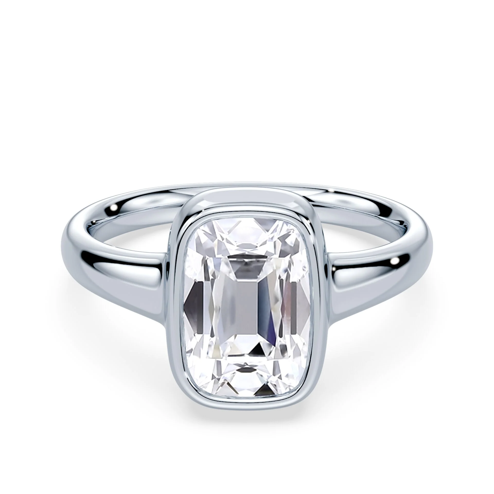 Old Mine Cut Wide Bezel Ring