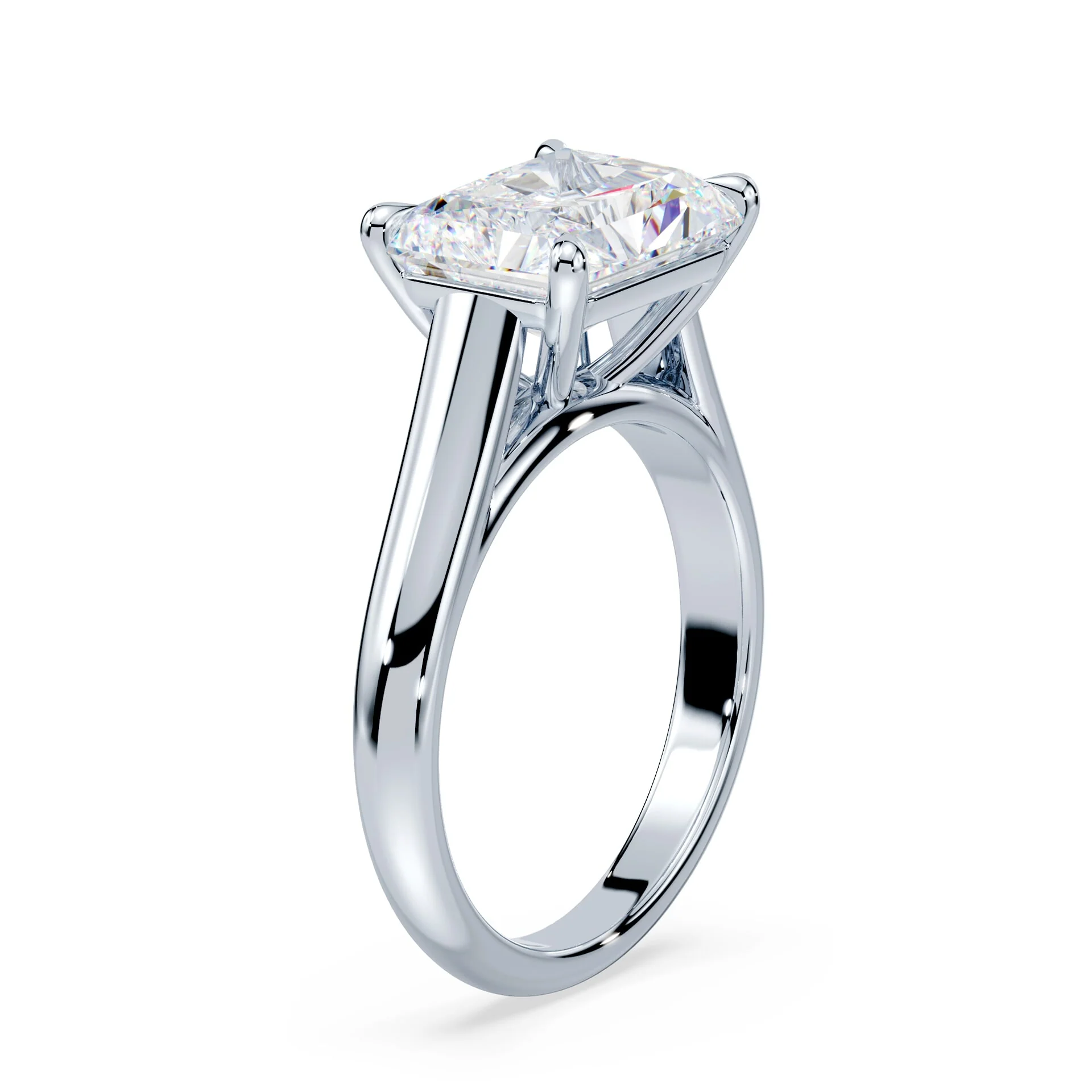 East-West Old Mine Cut Cathedral Ring - Image 2