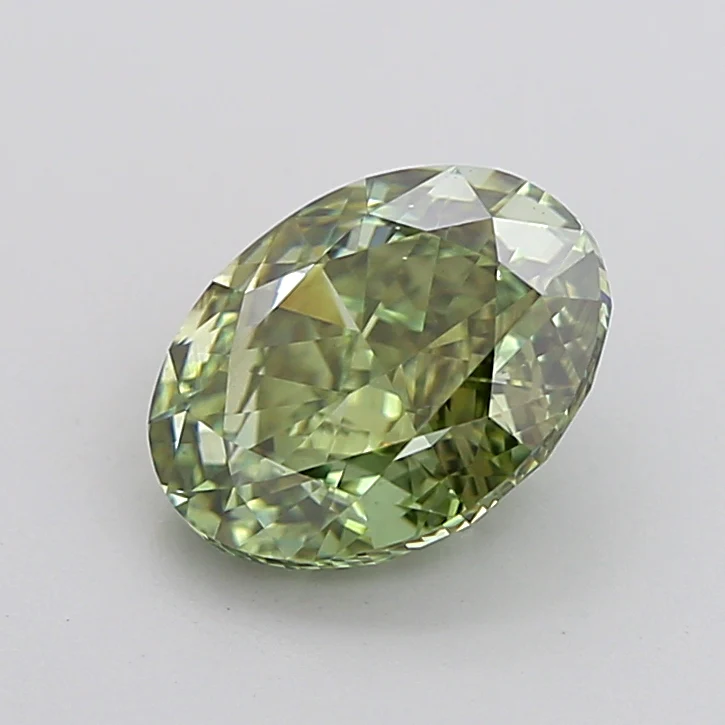 Oval 2.22ct Fancy Vivid  Green VS1