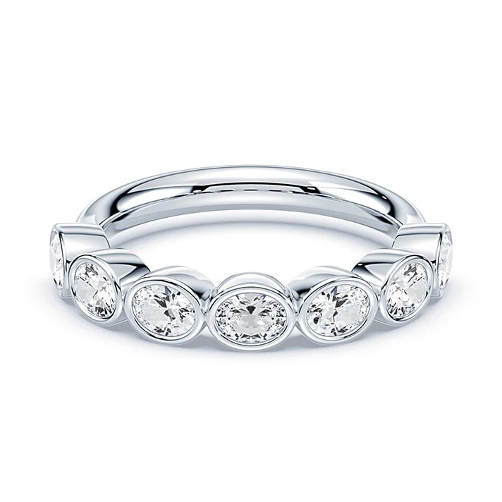 Oval East-West Bezel Band