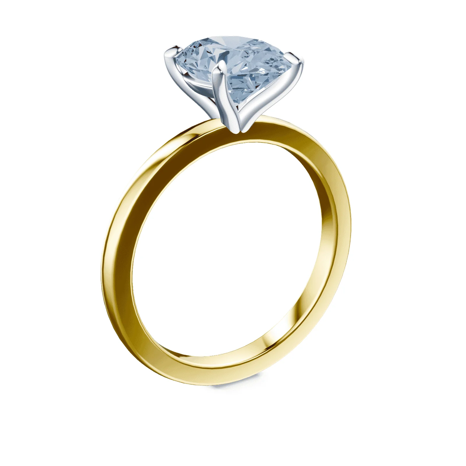 Oval Blue Diamond Ring - Image 2