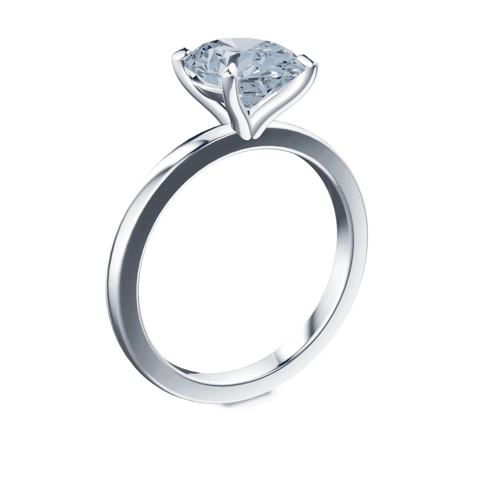 Oval Blue Diamond Ring - Image 2