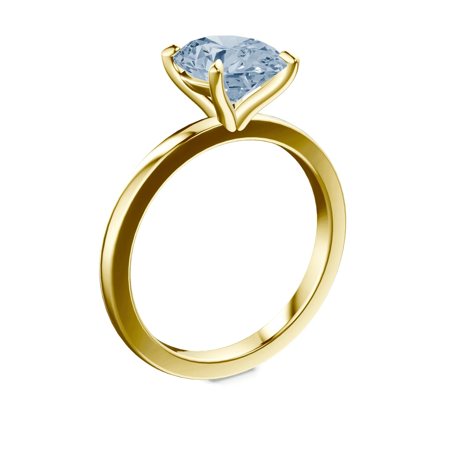 Oval Blue Diamond Ring - Image 2