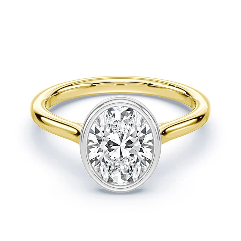 Oval Cathedral Bezel Ring