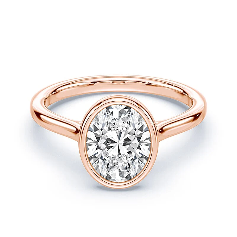 Oval Cathedral Bezel Ring