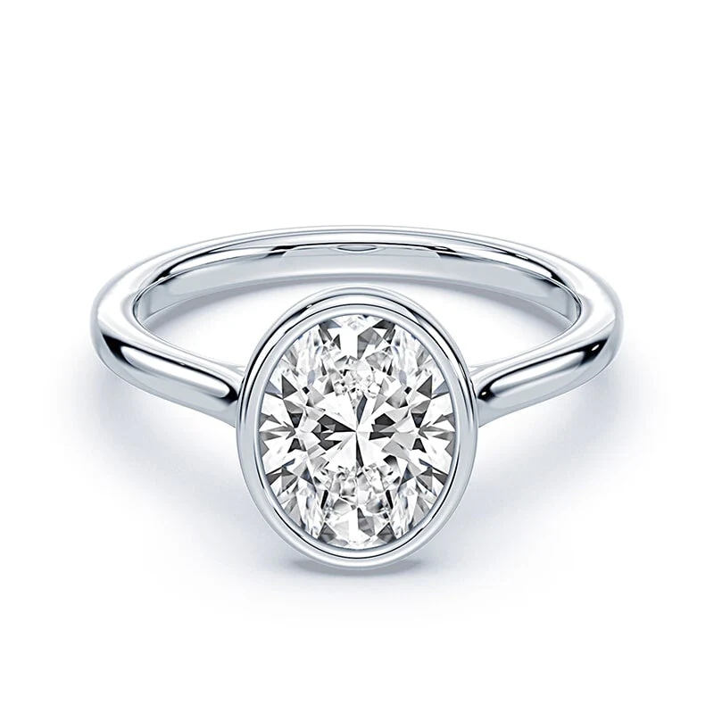 Oval Cathedral Bezel Ring