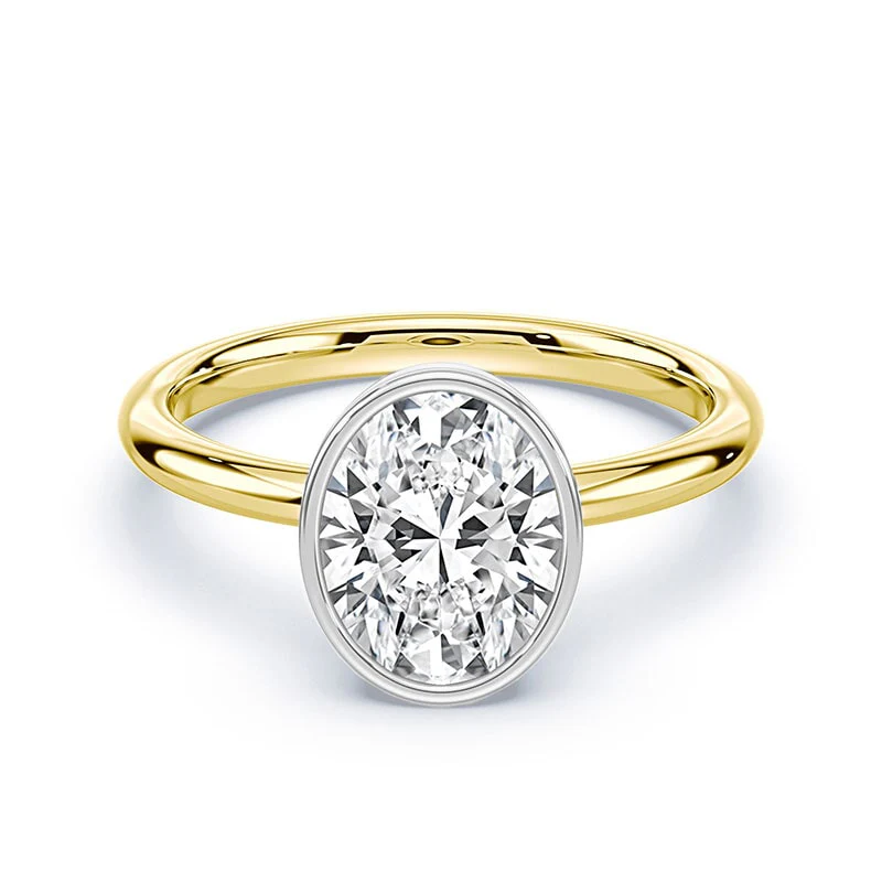 Oval Bezel Engagement Ring