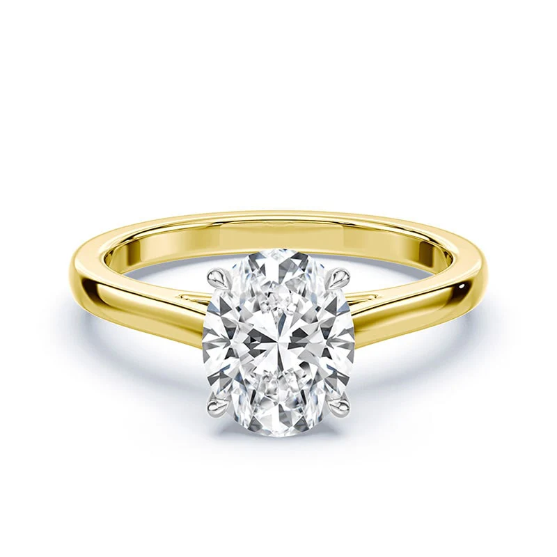 Oval Sleek Cathedral Ring