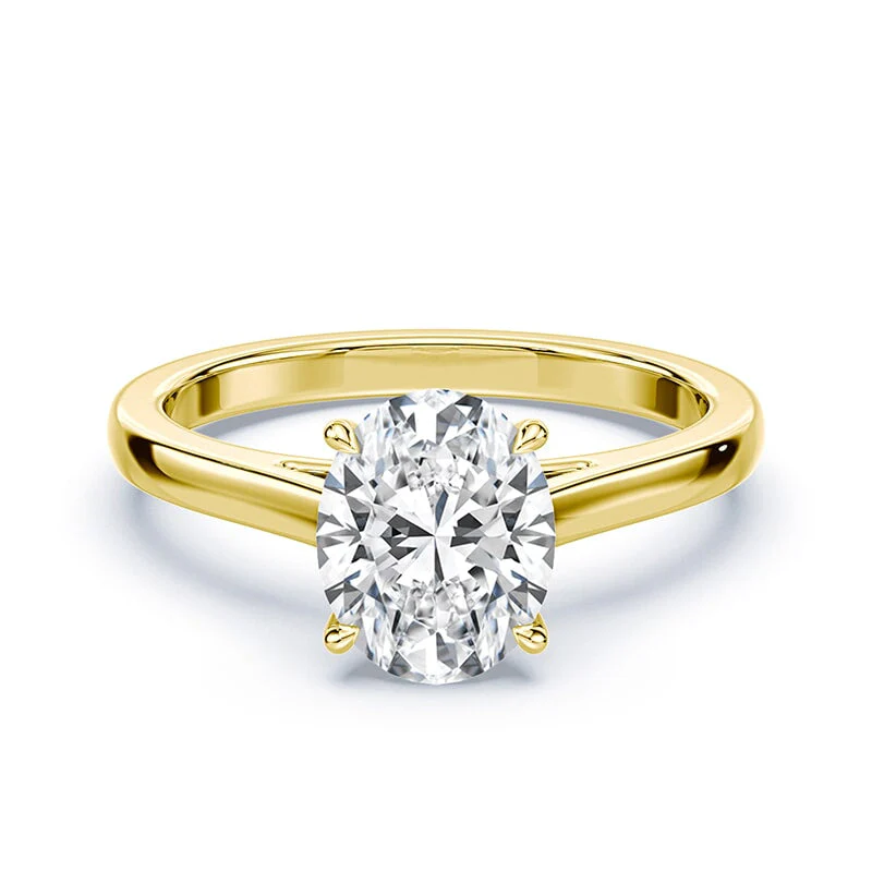 Oval Sleek Cathedral Ring