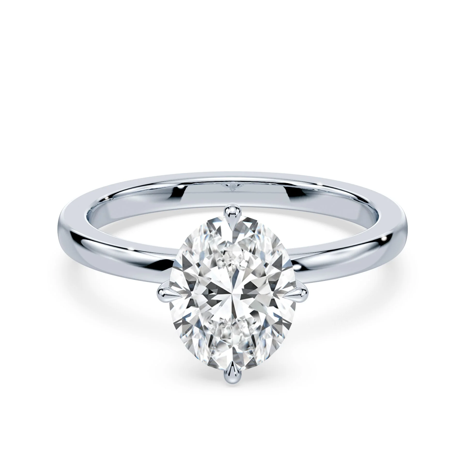 Oval Compass Prong Ring