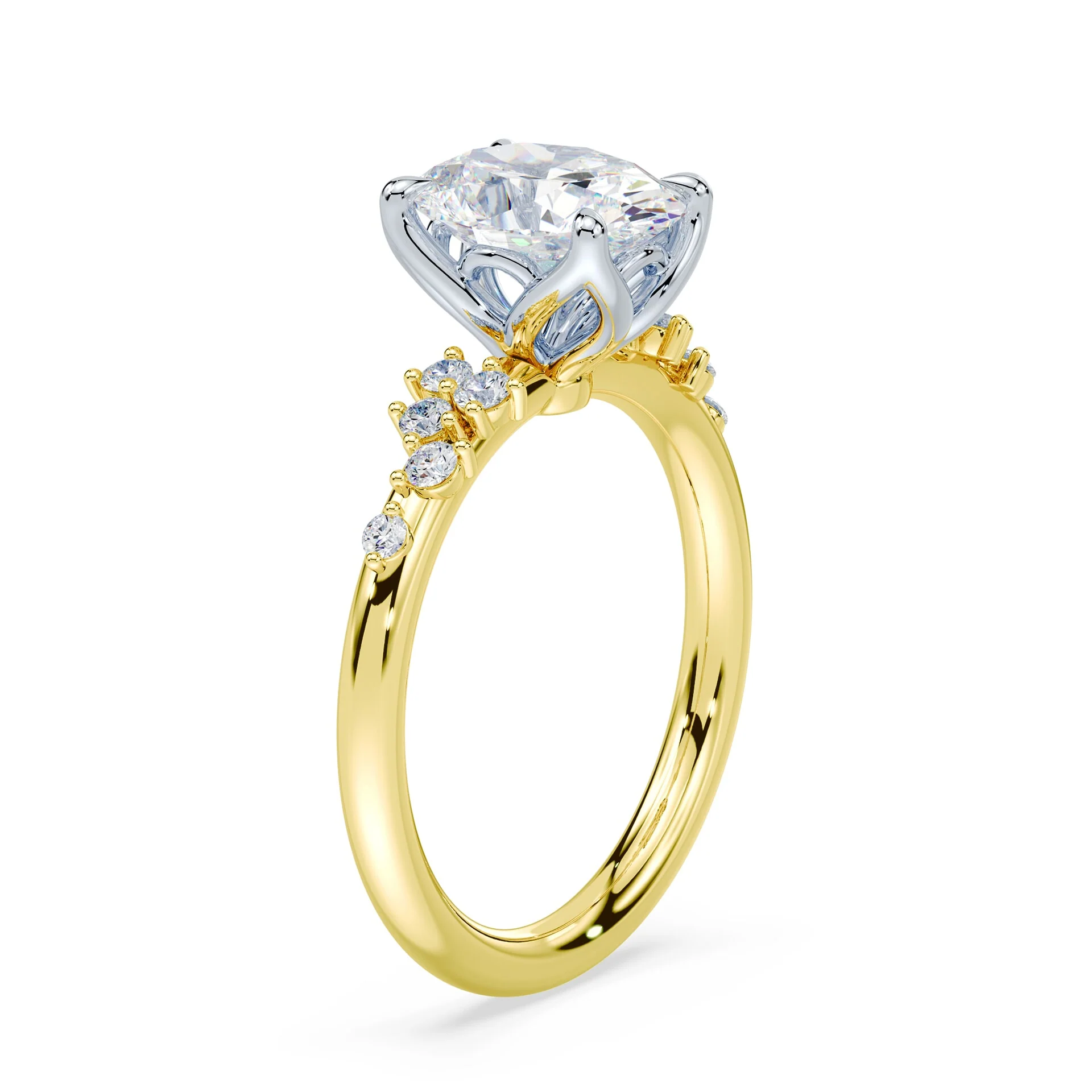 Oval Petals Cluster Ring - Image 2