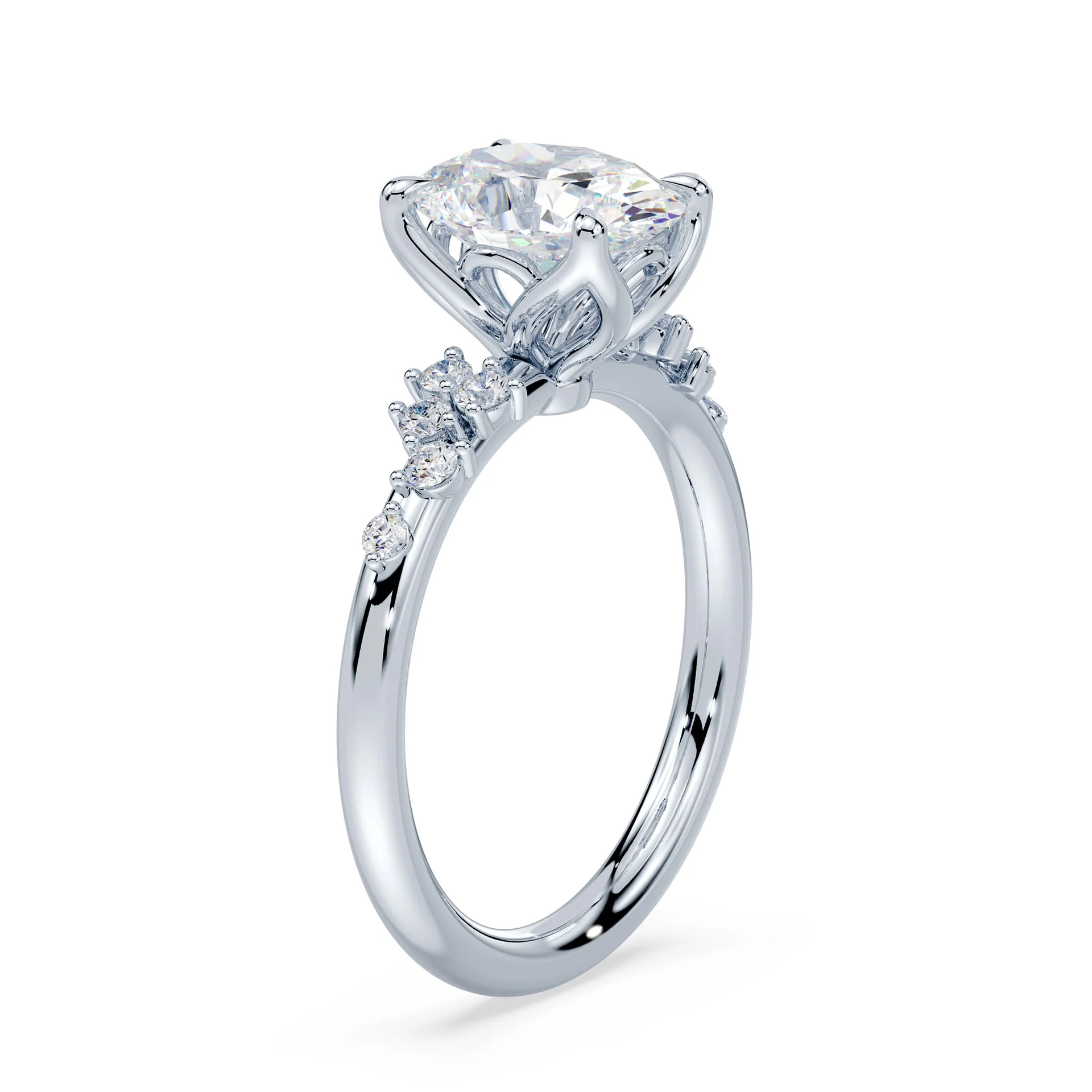 Oval Petals Cluster Ring - Image 2