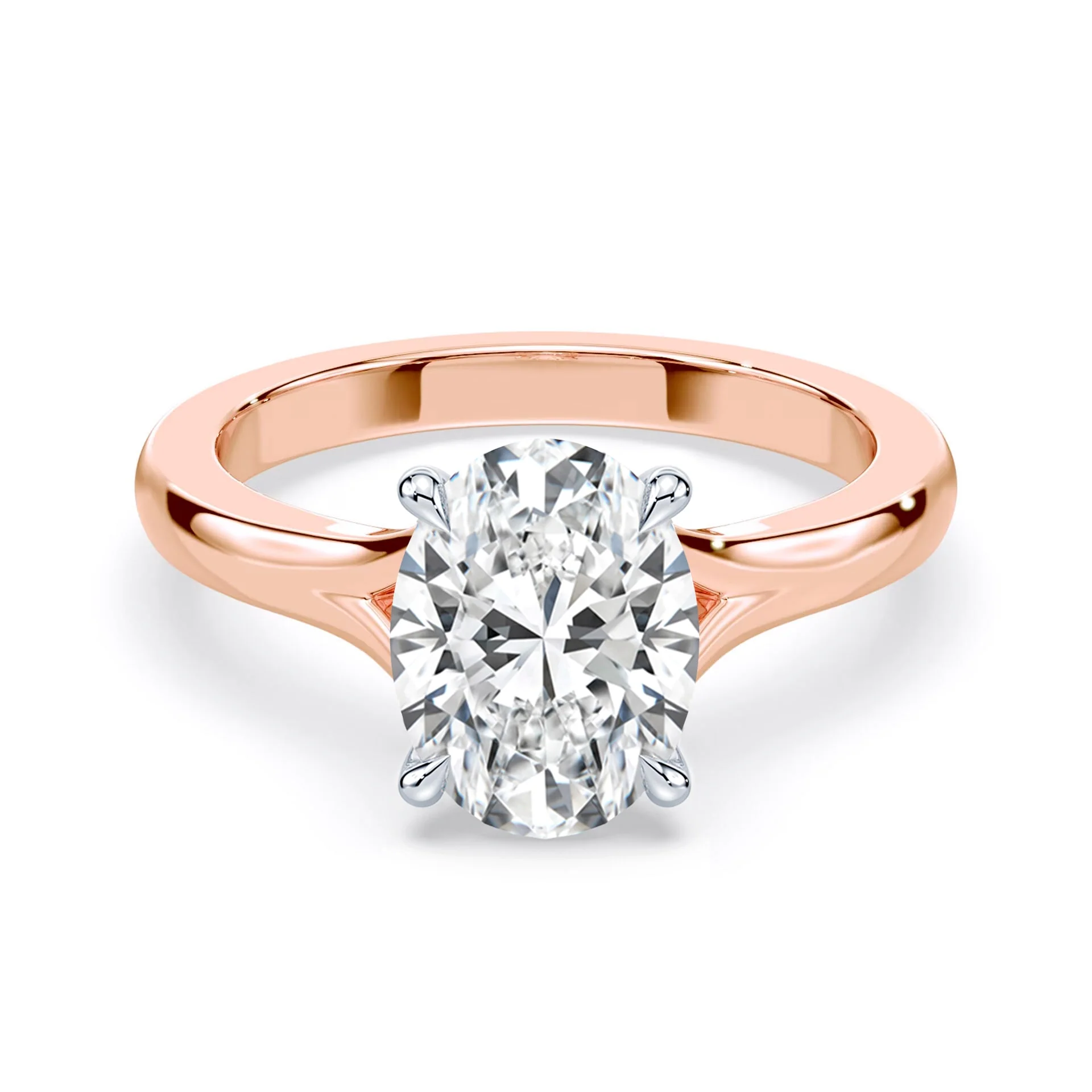 Oval Split Shank Solitaire