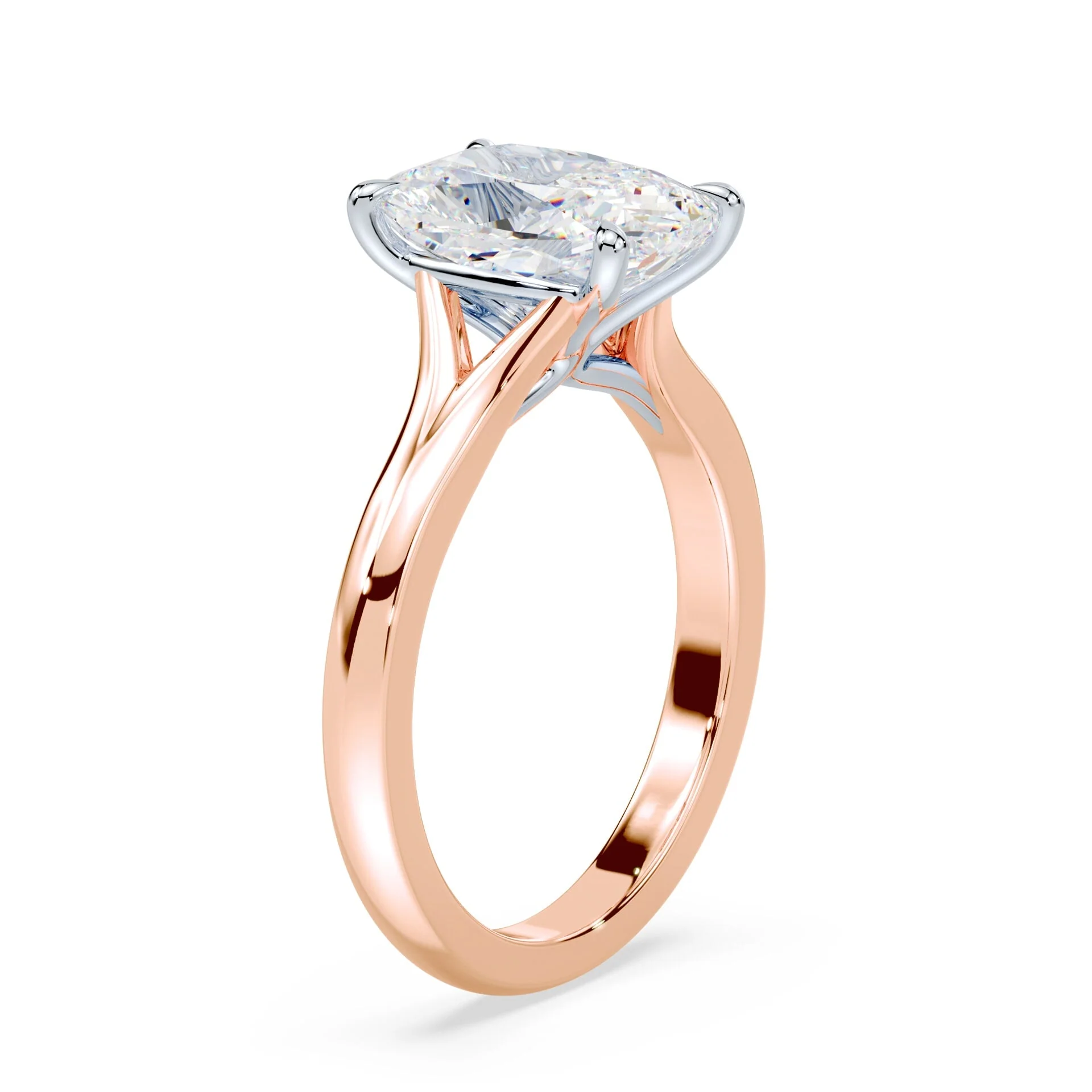Oval Split Shank Solitaire - Image 2