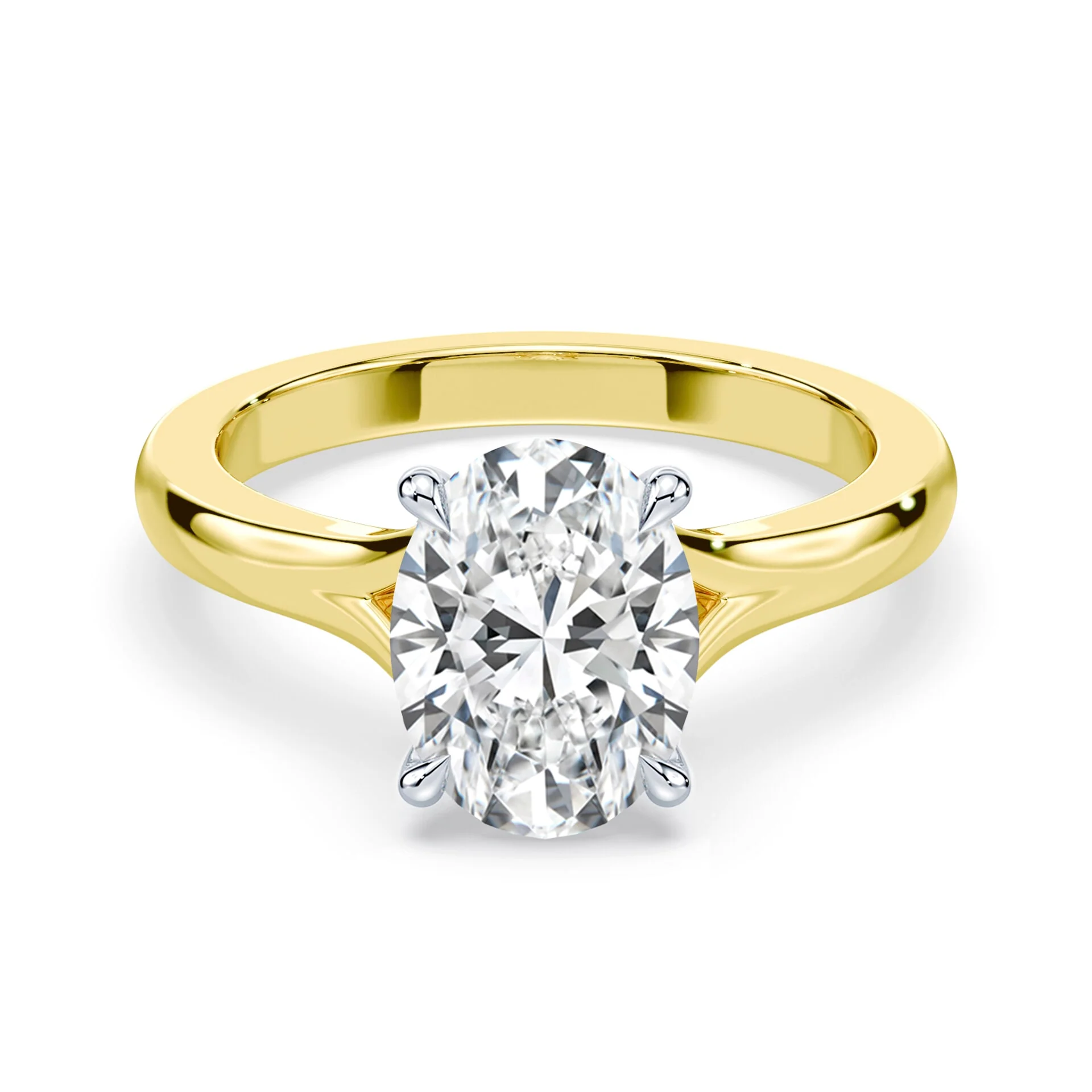 Oval Split Shank Solitaire