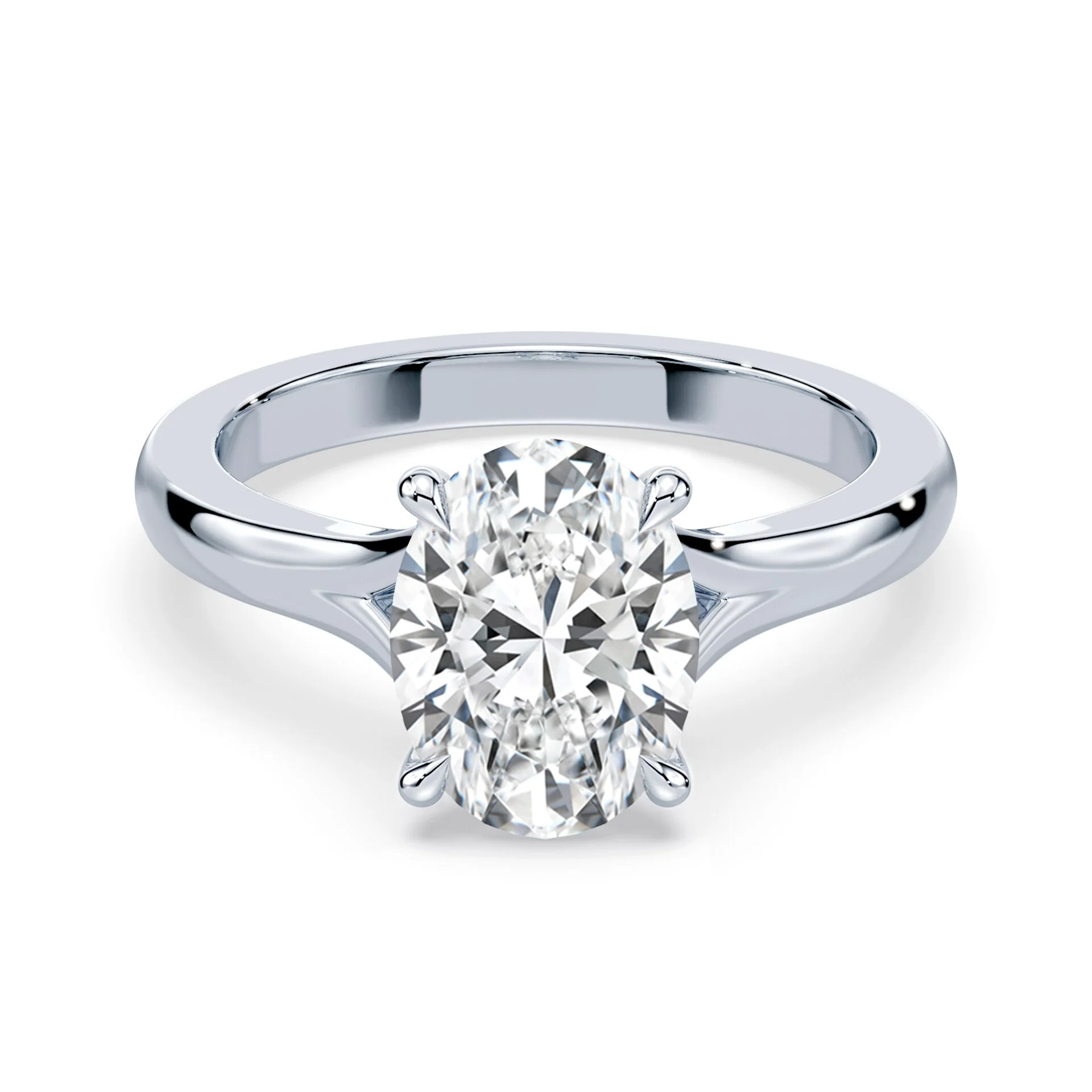 Oval Split Shank Solitaire