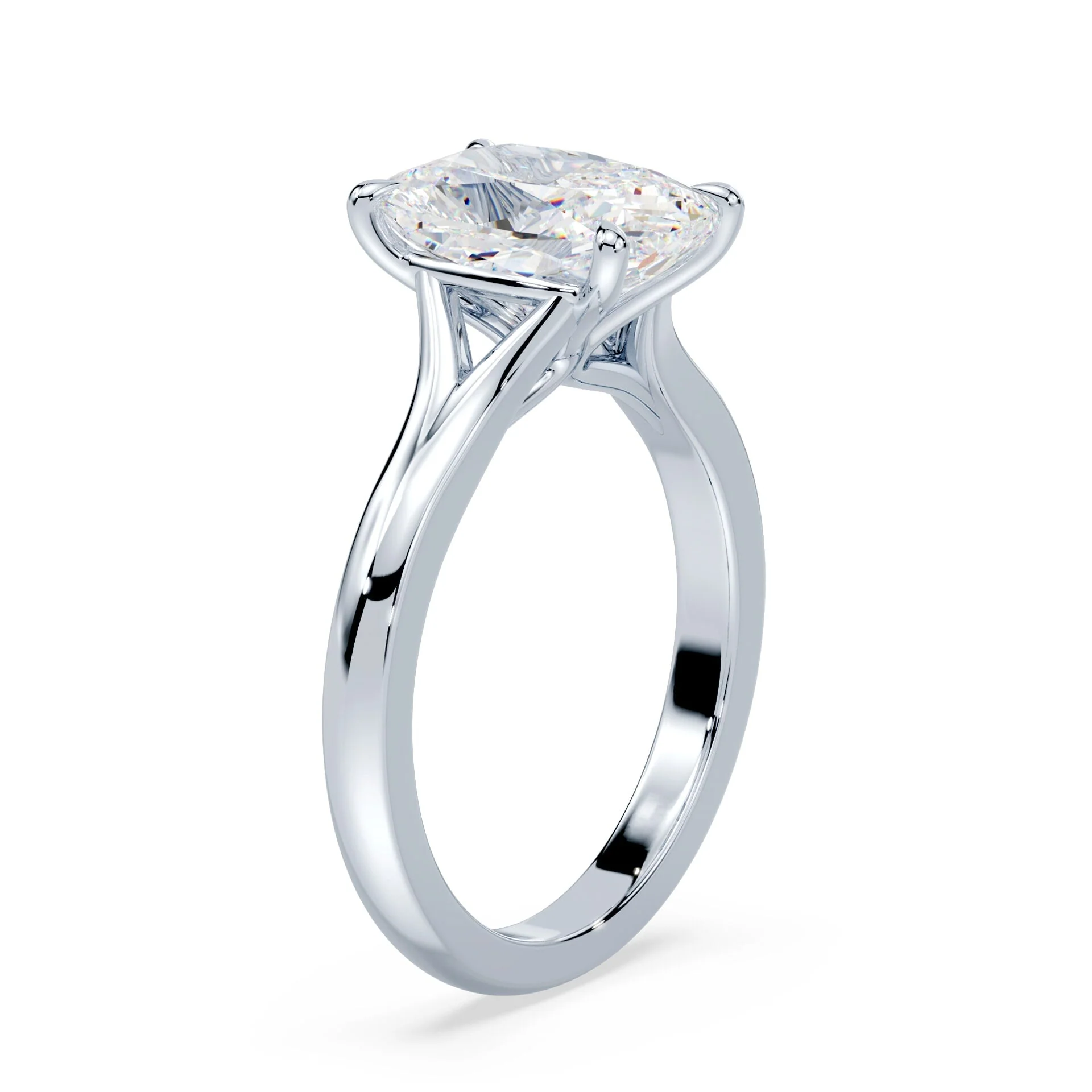 Oval Split Shank Solitaire - Image 2