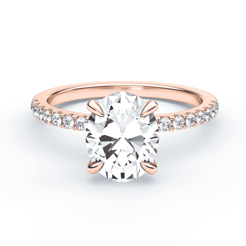 Oval Low Profile Pave Ring
